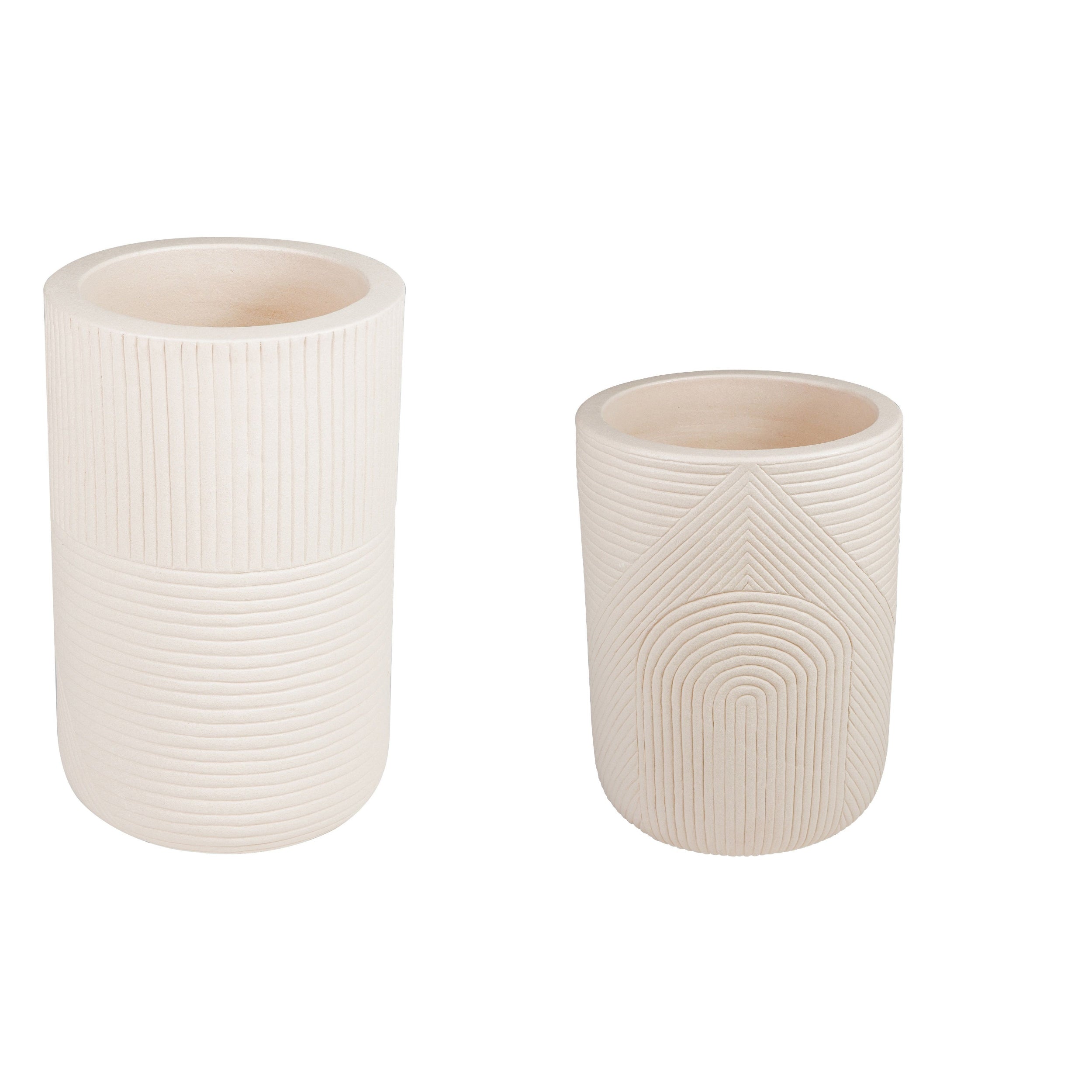 Serenity Textured Planter Set - 1 Large and 1 Small