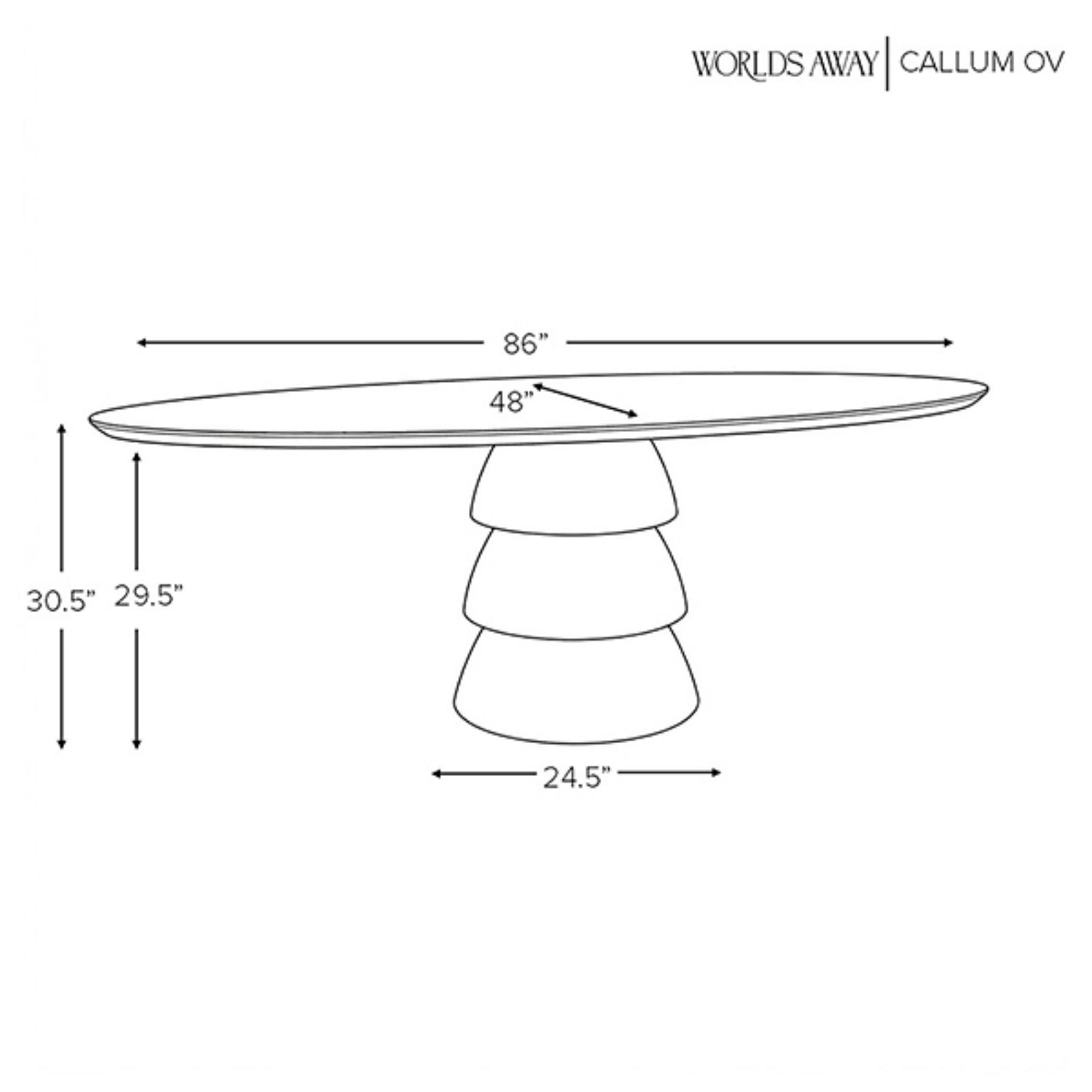 Callum Oval Dining Table
