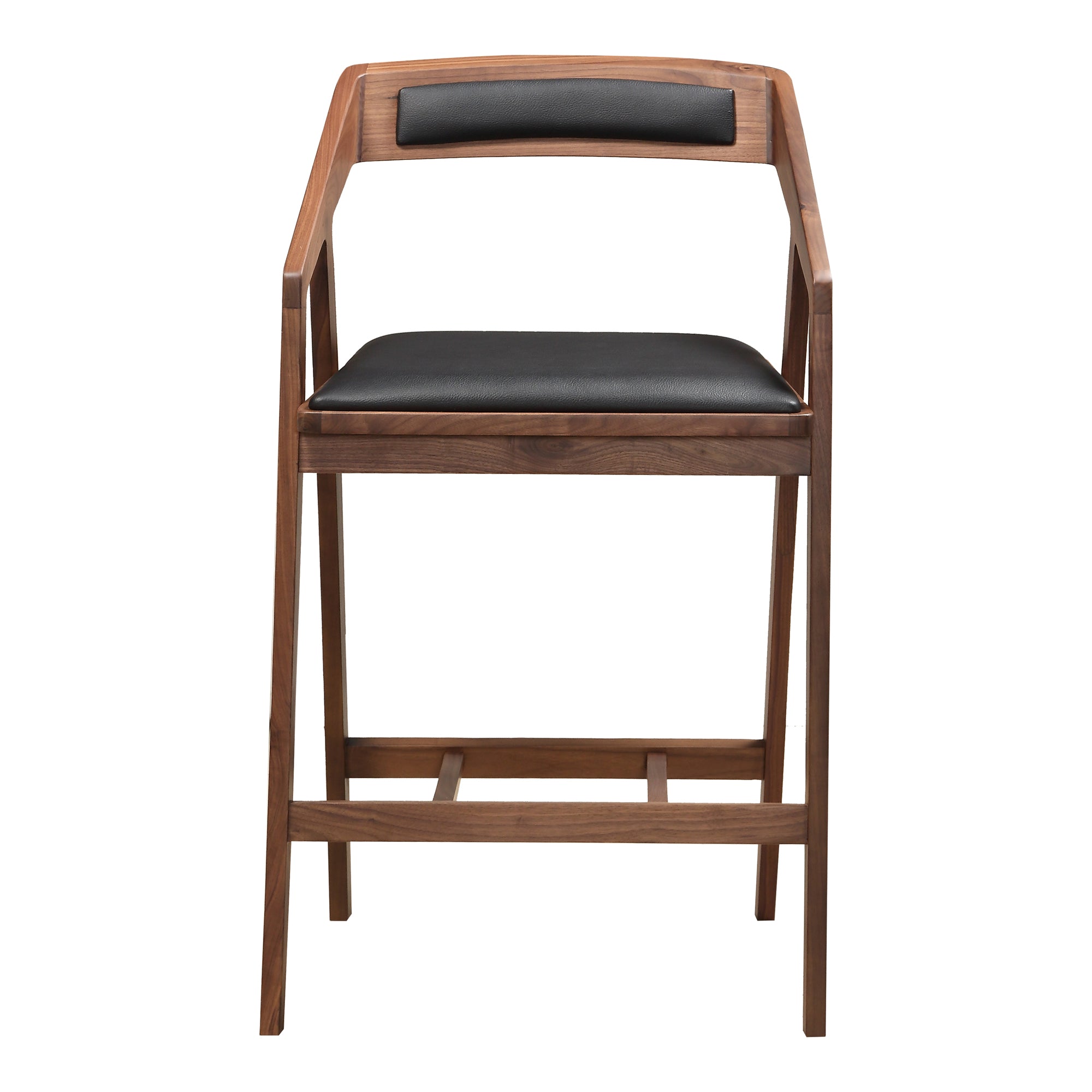 Padma Counter Stool Black Vegan Leather Counter Stools Moe's    Four Hands, Mid Century Modern Furniture, Old Bones Furniture Company, Old Bones Co, Modern Mid Century, Designer Furniture, Furniture Sale, Warehouse Furniture Sale, Padma Counter Stool Black Vegan Leather Sale, https://www.oldbonesco.com/