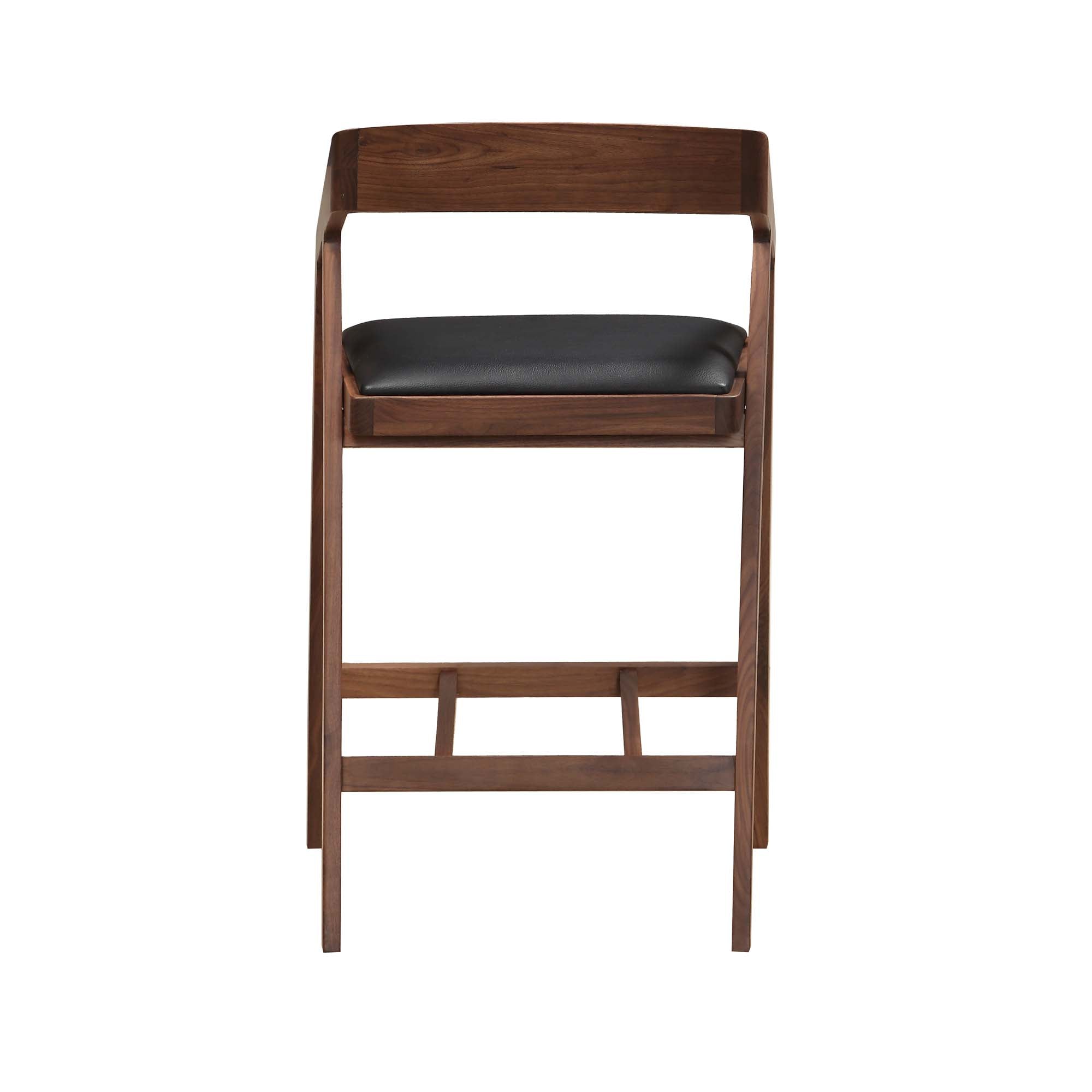 Padma Counter Stool Black Vegan Leather Counter Stools Moe's    Four Hands, Mid Century Modern Furniture, Old Bones Furniture Company, Old Bones Co, Modern Mid Century, Designer Furniture, Furniture Sale, Warehouse Furniture Sale, Padma Counter Stool Black Vegan Leather Sale, https://www.oldbonesco.com/