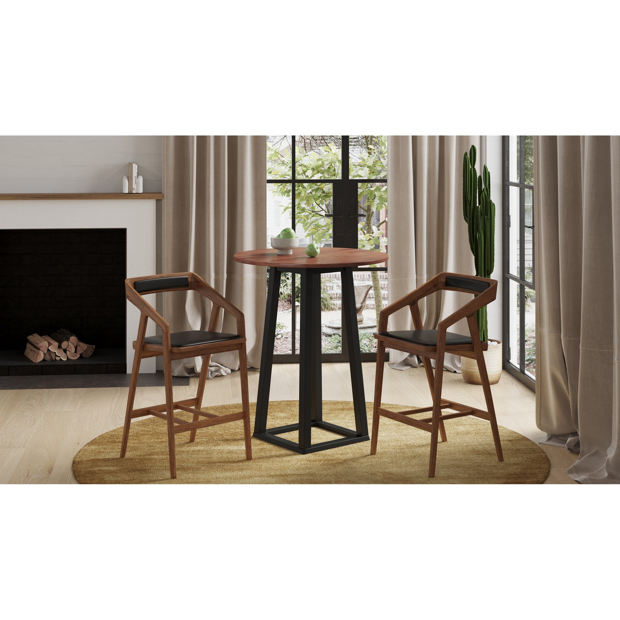 Padma Counter Stool Black Vegan Leather Counter Stools Moe's    Four Hands, Mid Century Modern Furniture, Old Bones Furniture Company, Old Bones Co, Modern Mid Century, Designer Furniture, Furniture Sale, Warehouse Furniture Sale, Padma Counter Stool Black Vegan Leather Sale, https://www.oldbonesco.com/