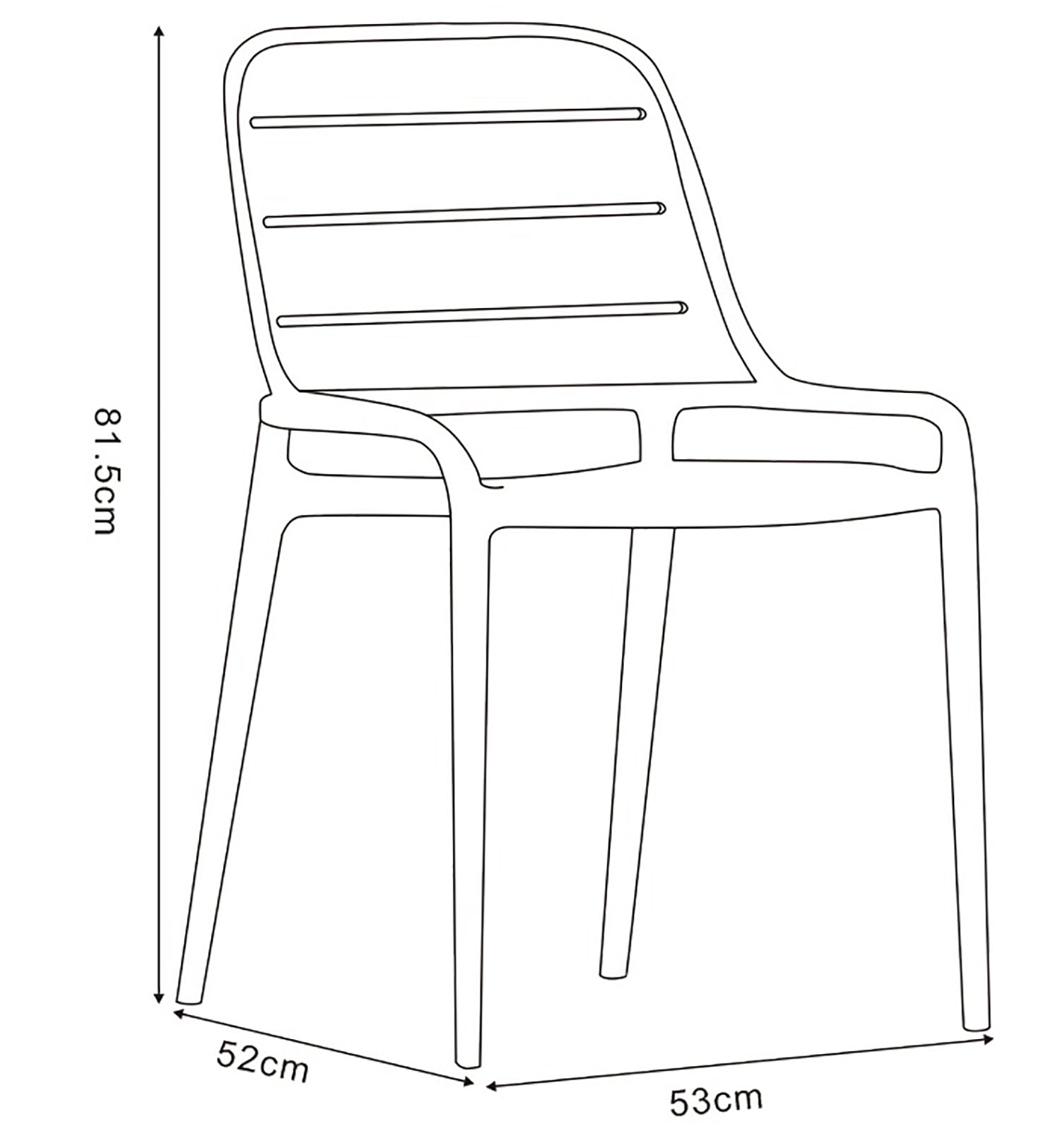Jasper Outdoor Stacking Side Chair - Set of 4
