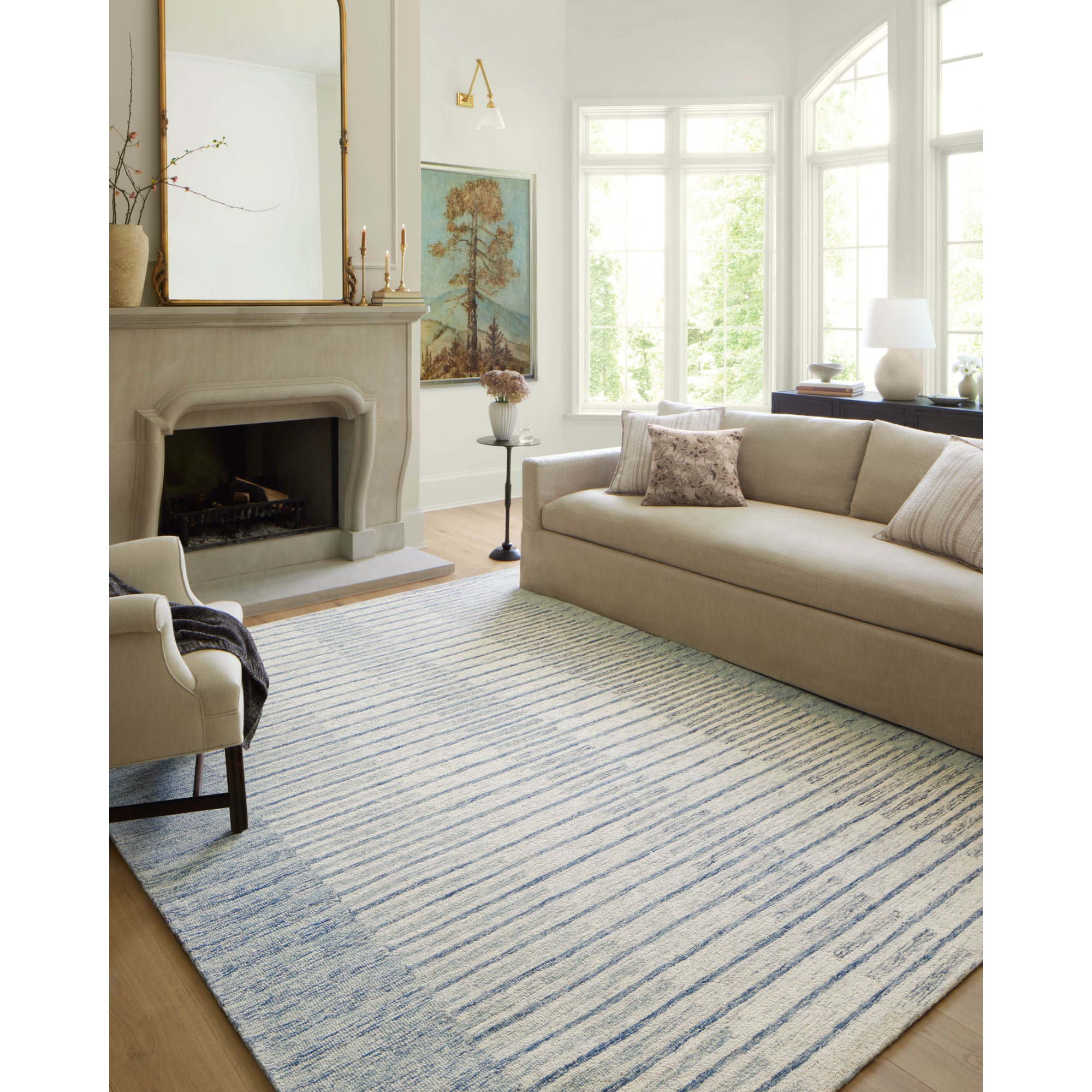 Chris Loves Julia x Loloi Chris Ivory/Denim Rug