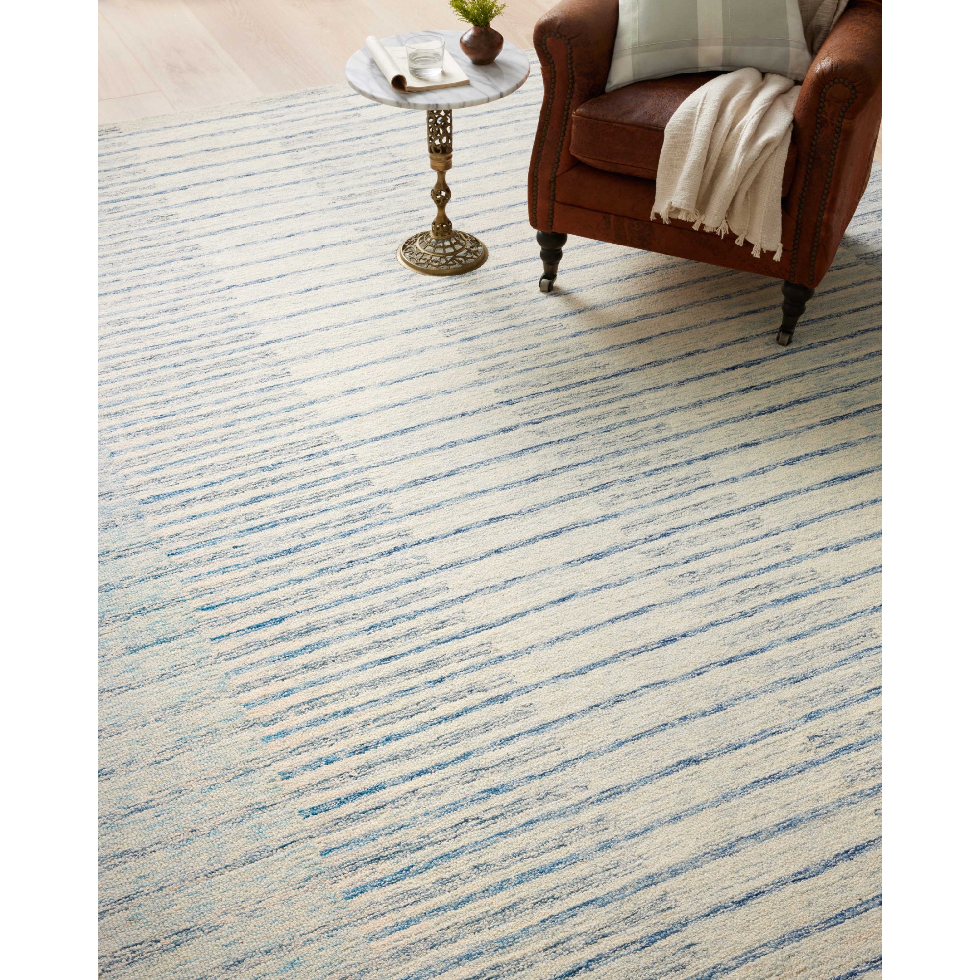 Chris Loves Julia x Loloi Chris Ivory/Denim Rug