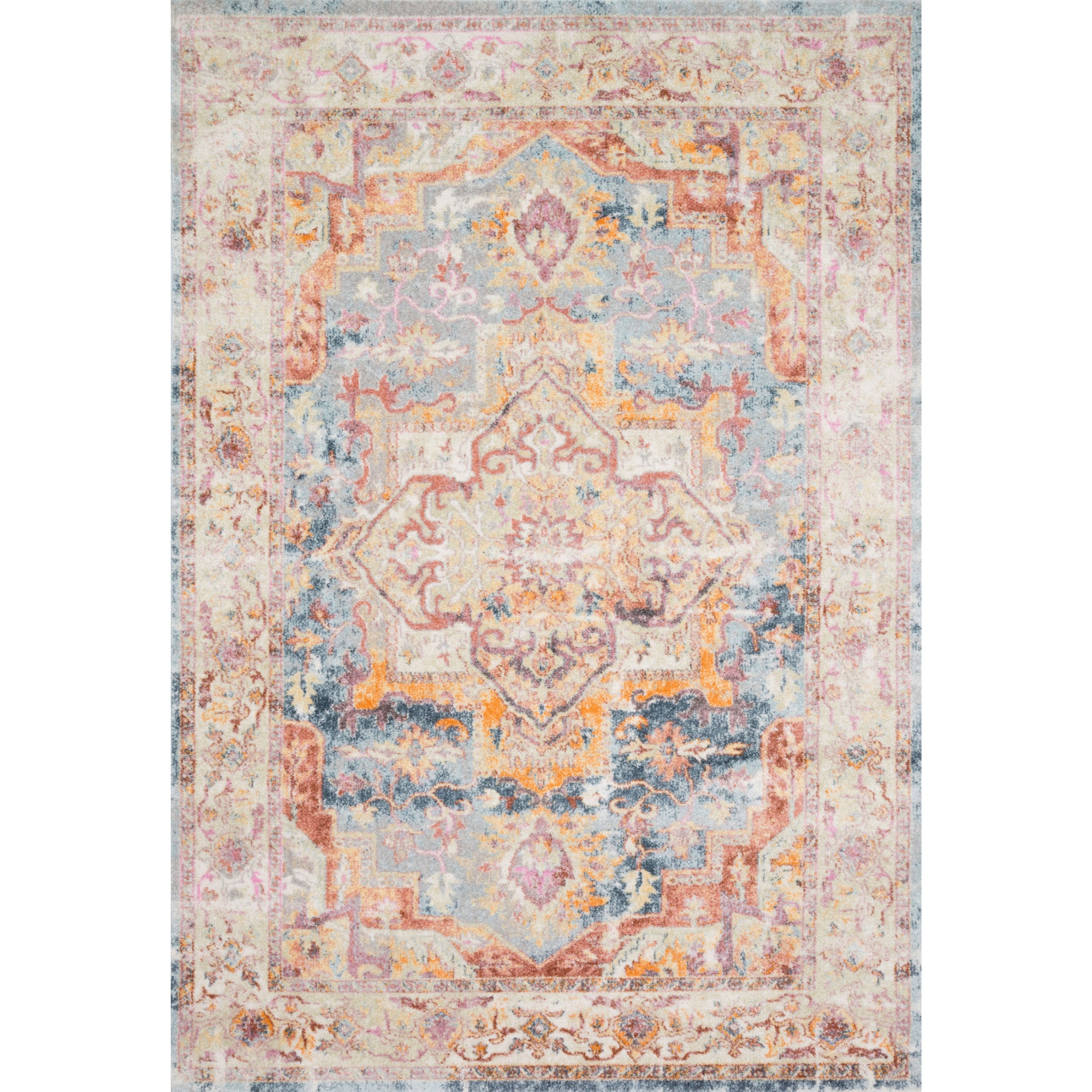 Loloi Clara Sunset/Ivory 18" x 18" Sample Rug