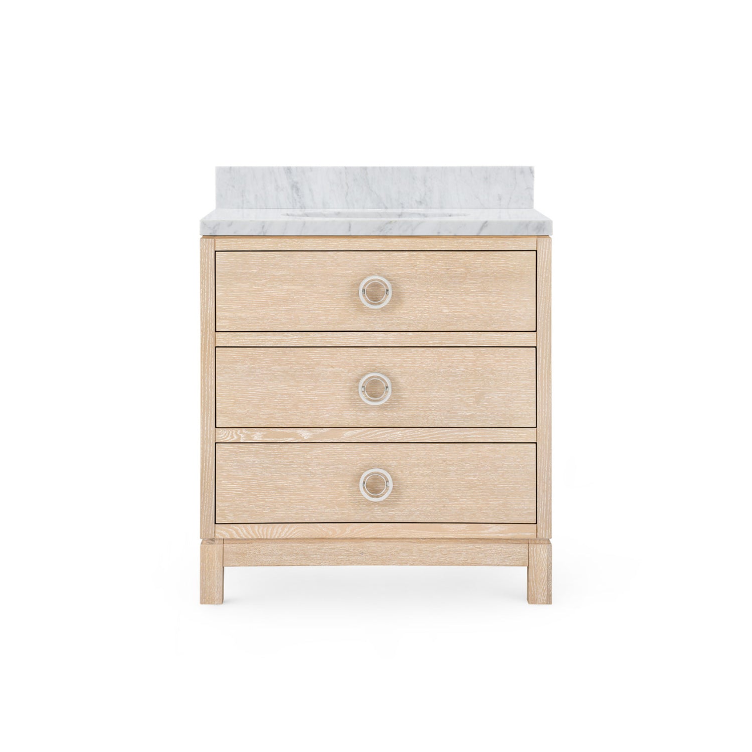Caspian 2-Drawer Cabinet with 30" Marble Vanity Top