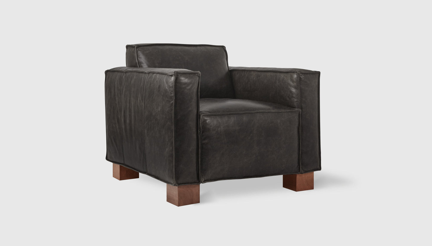 Cabot Chair Saddle Black LeatherLounge Chair Gus*  Saddle Black Leather   Four Hands, Mid Century Modern Furniture, Old Bones Furniture Company, Old Bones Co, Modern Mid Century, Designer Furniture, https://www.oldbonesco.com/