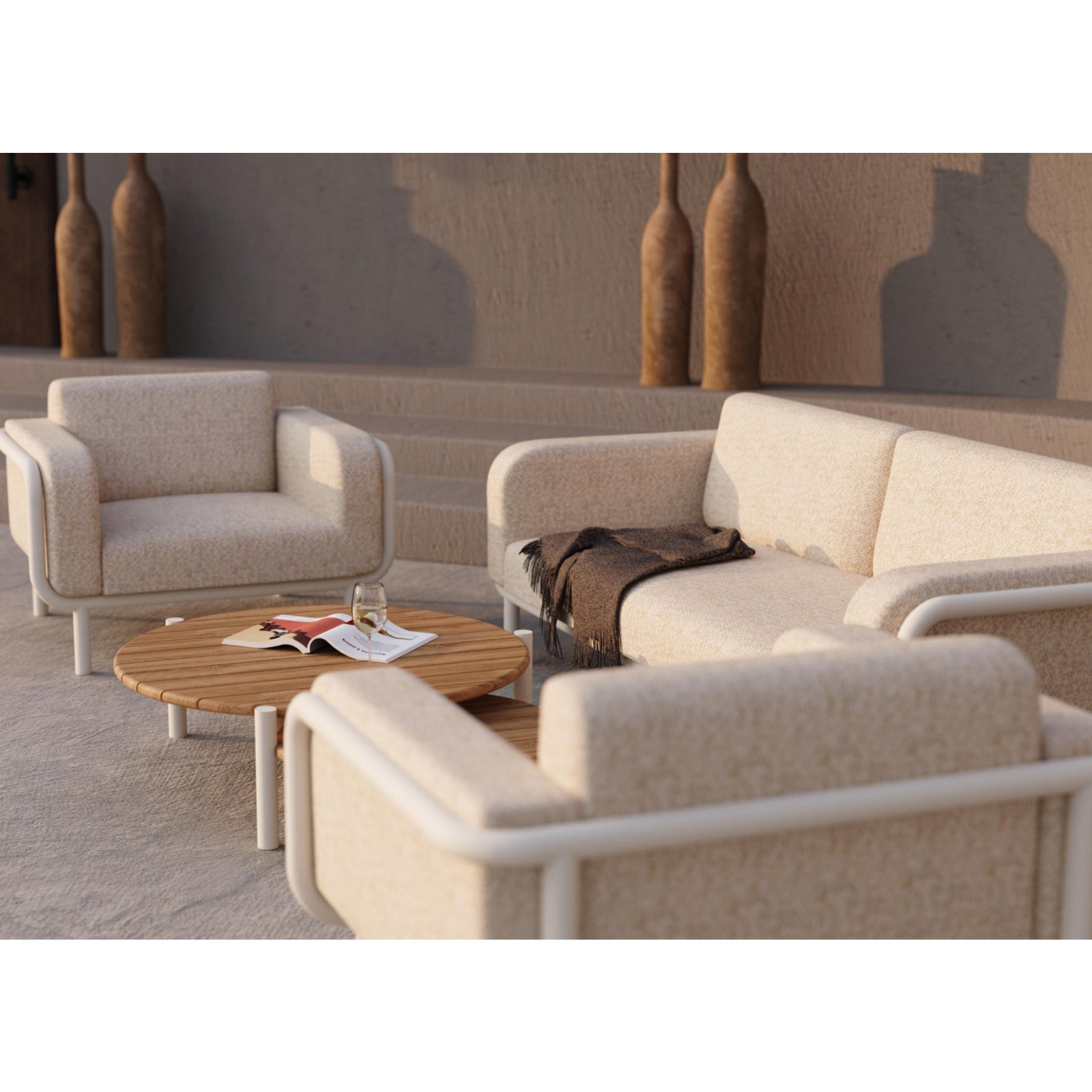 Cadiz 2 Piece Round Coffee Table Set