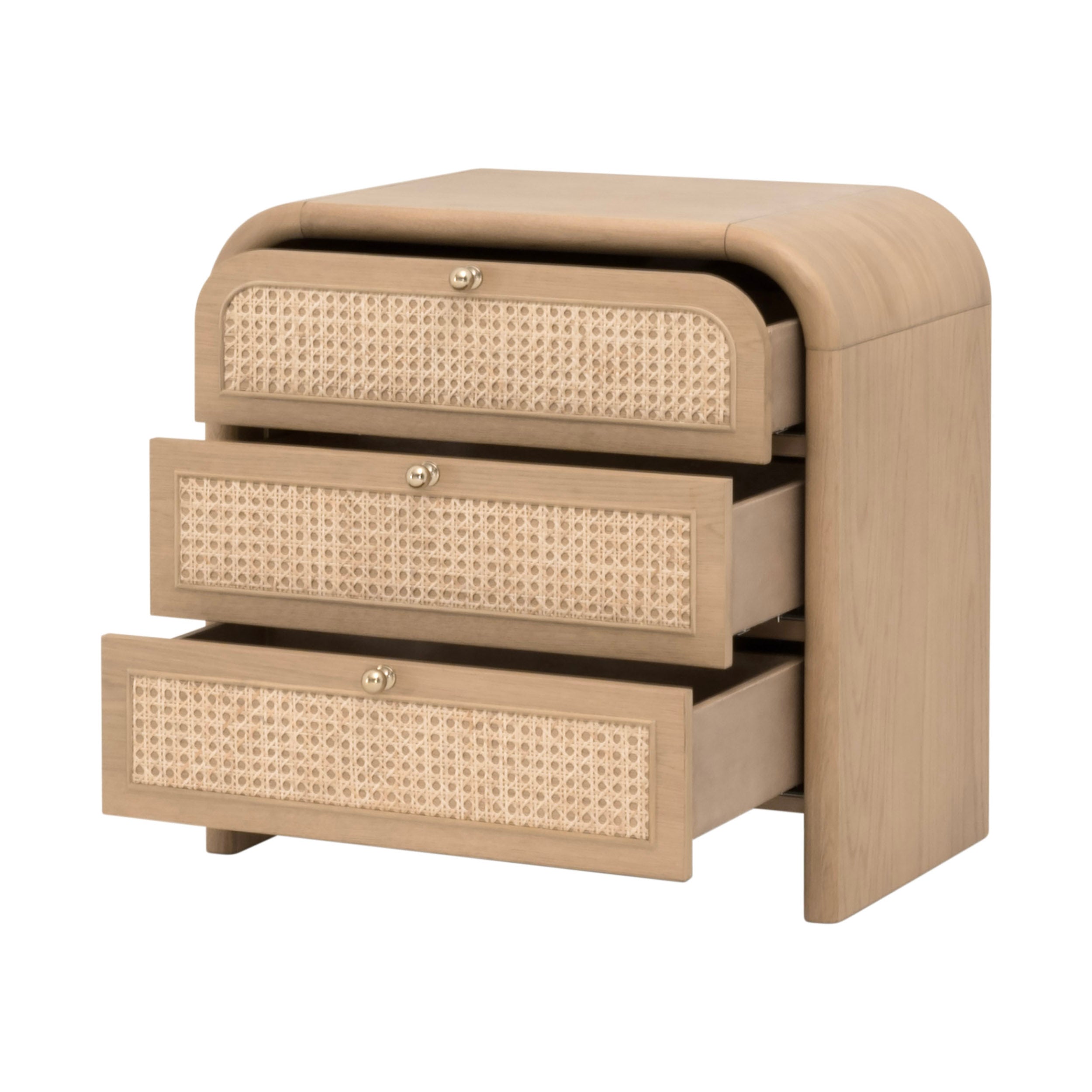 Cannes 3-Drawer Nightstand