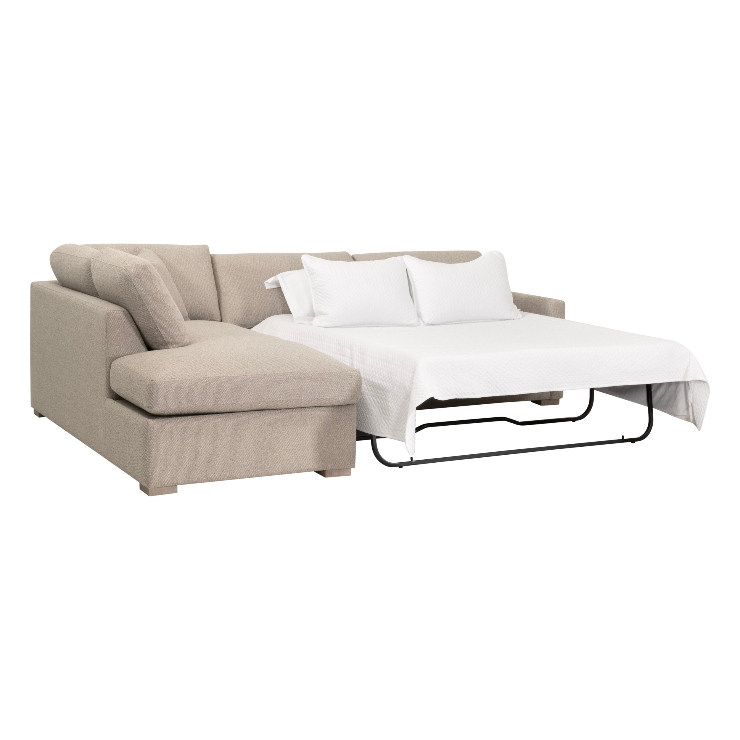 Clara 112" Slim Arm Sleeper Queen Sectional