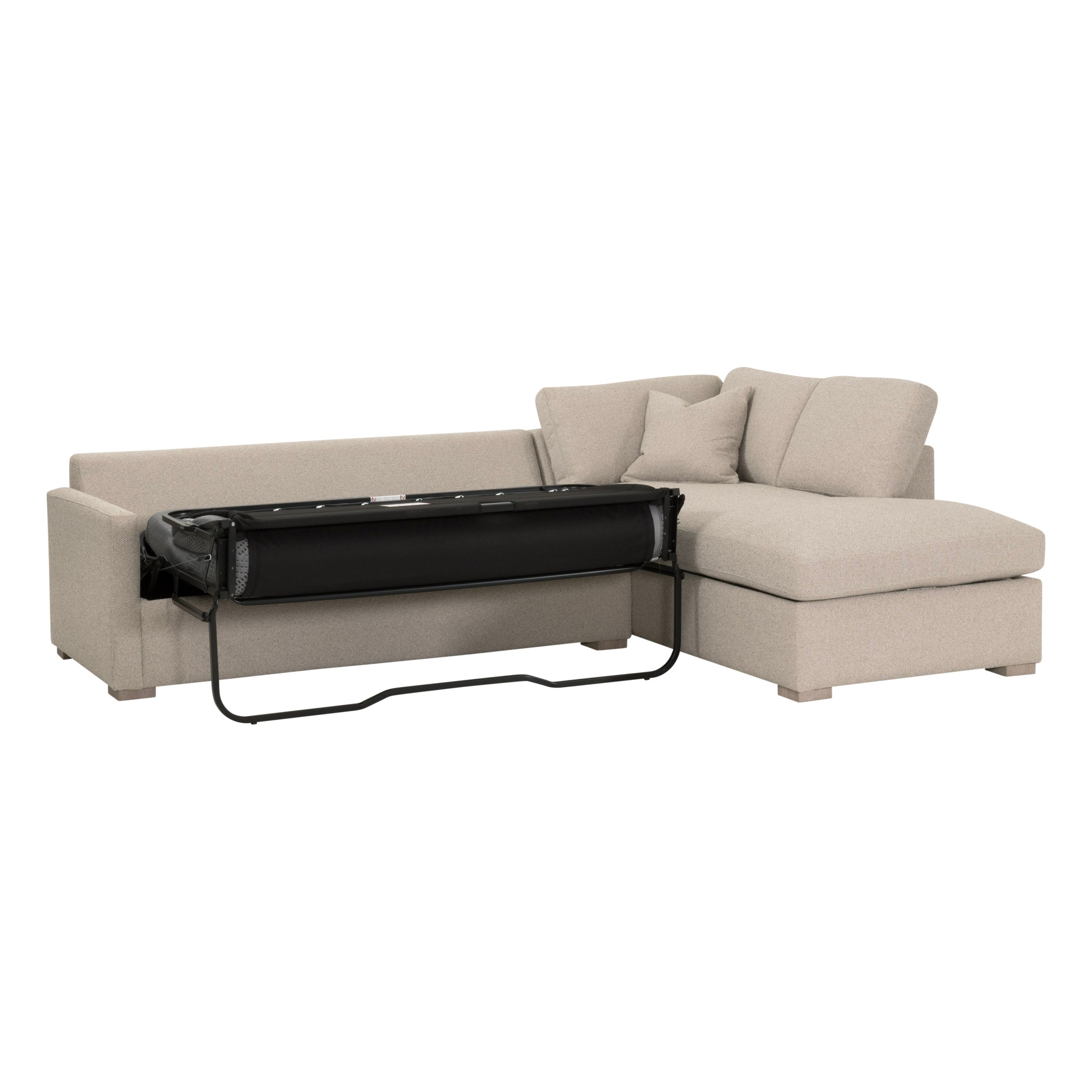 Clara 112" Slim Arm Sleeper Queen Sectional