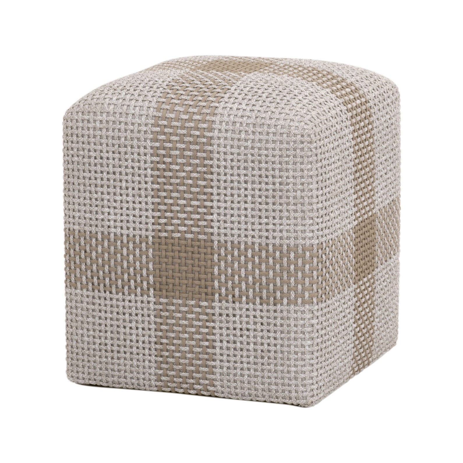 Cross Accent Cube Ottoman Ottomans & Stools Essentials For Living Taupe & White Flat Rope, Taupe Stripe , Black Friday Sale Essentials For Living Furniture Sale, Old Bones Co, Mid Century Furniture Sale, Four Hands Furniture, Black Friday Sale Cross Accent Cube Ottoman,Gus Sale, Perigold Cross Accent Cube Ottoman Ottomans & Stools Black Friday Sale , Perigold Sale Cross Accent Cube Ottoman,Cross Accent Cube Ottoman Lulu and Georgia, Burke Decor Sale Cross Accent Cube Ottoman, www.oldbonesco.com