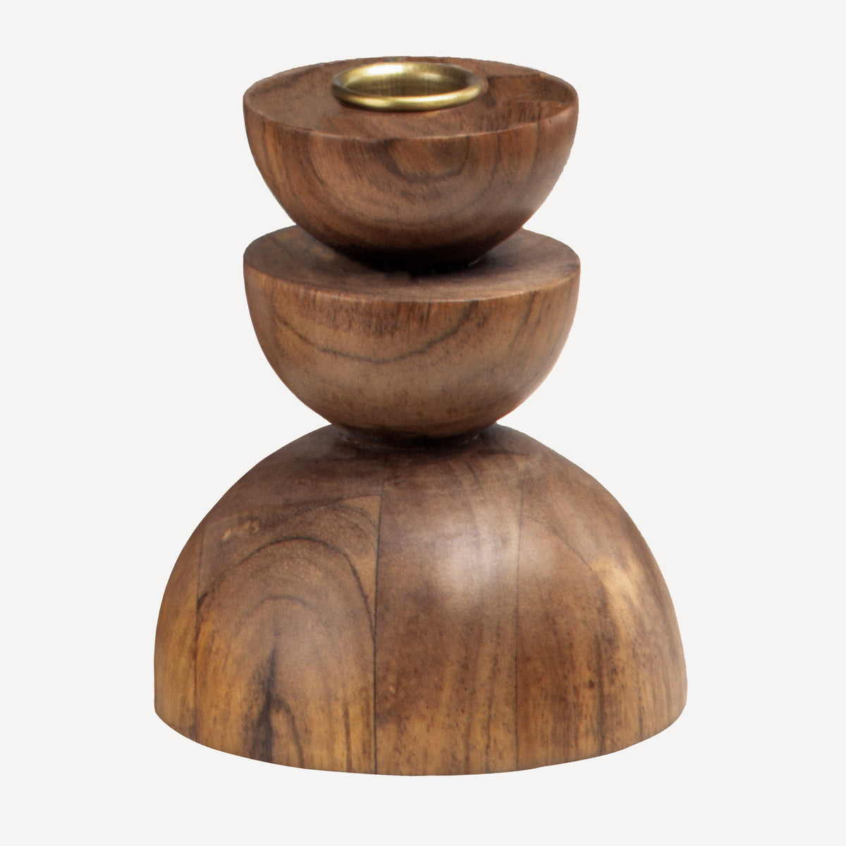 Cuppola Candle Holder Acacia