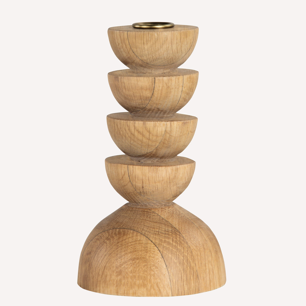 Cuppola Candle Holder Oak