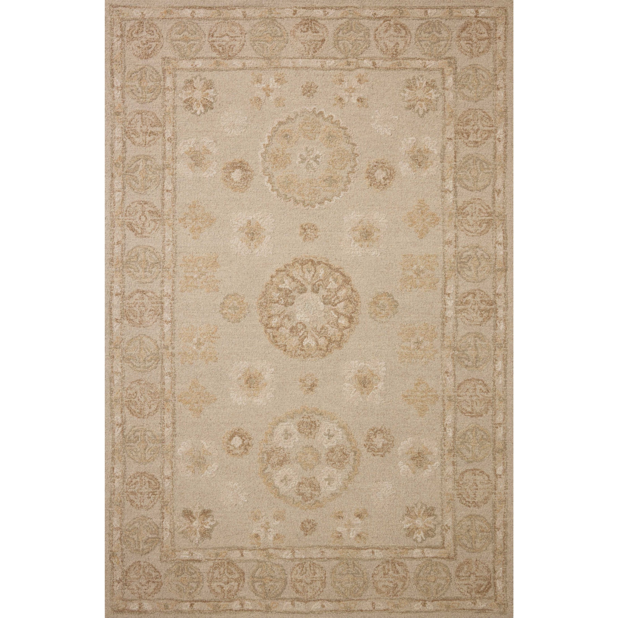 Chris Loves Julia x Loloi Dorothea Dove/Natural Rug
