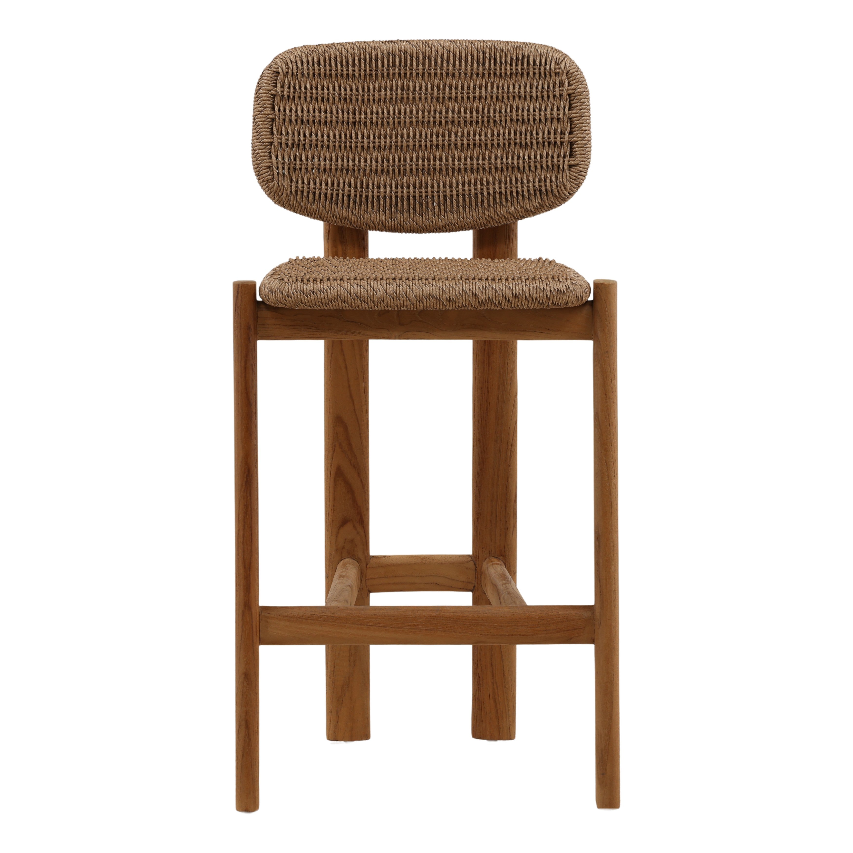 Audra Outdoor Counter Stool - Light Brown