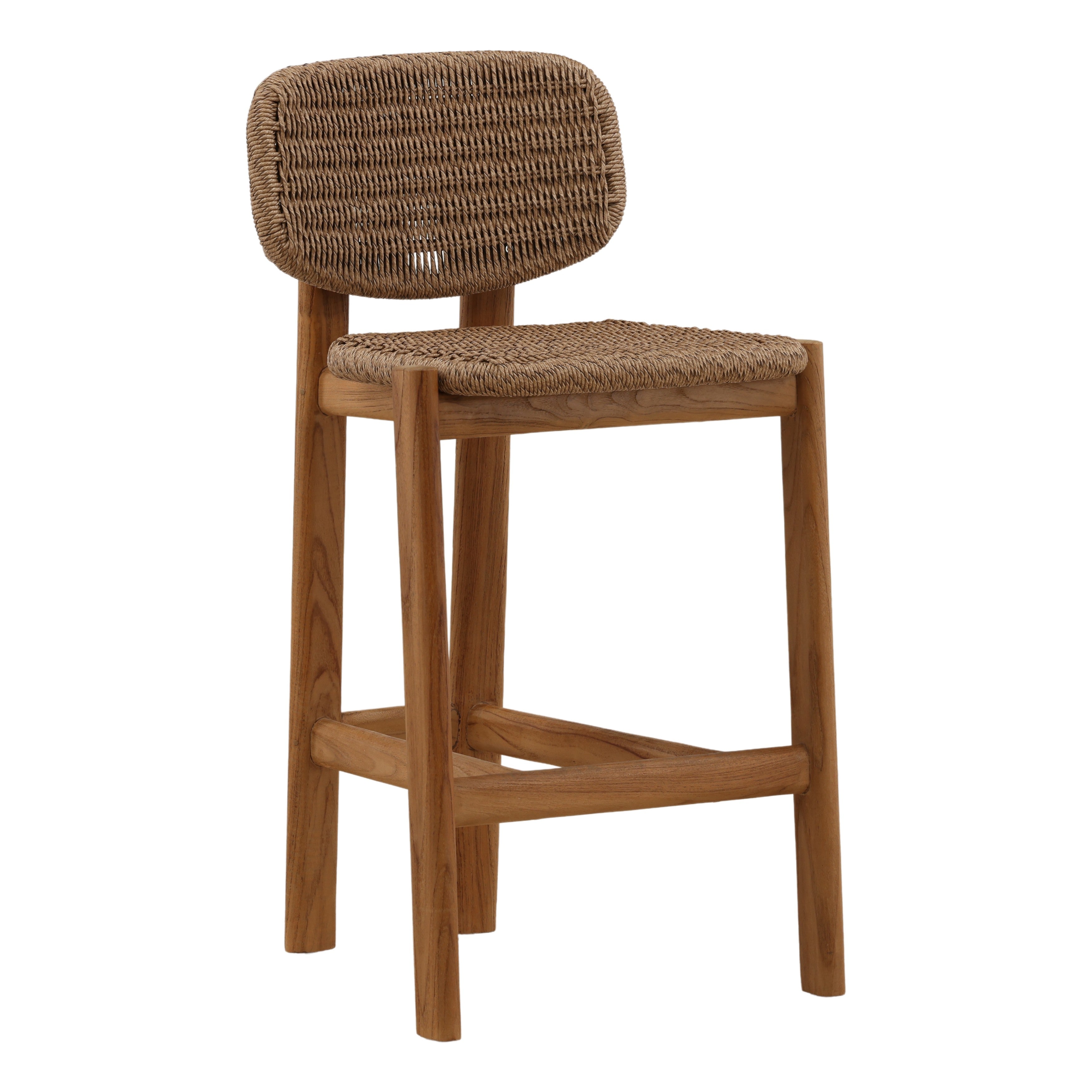 Audra Outdoor Counter Stool - Light Brown