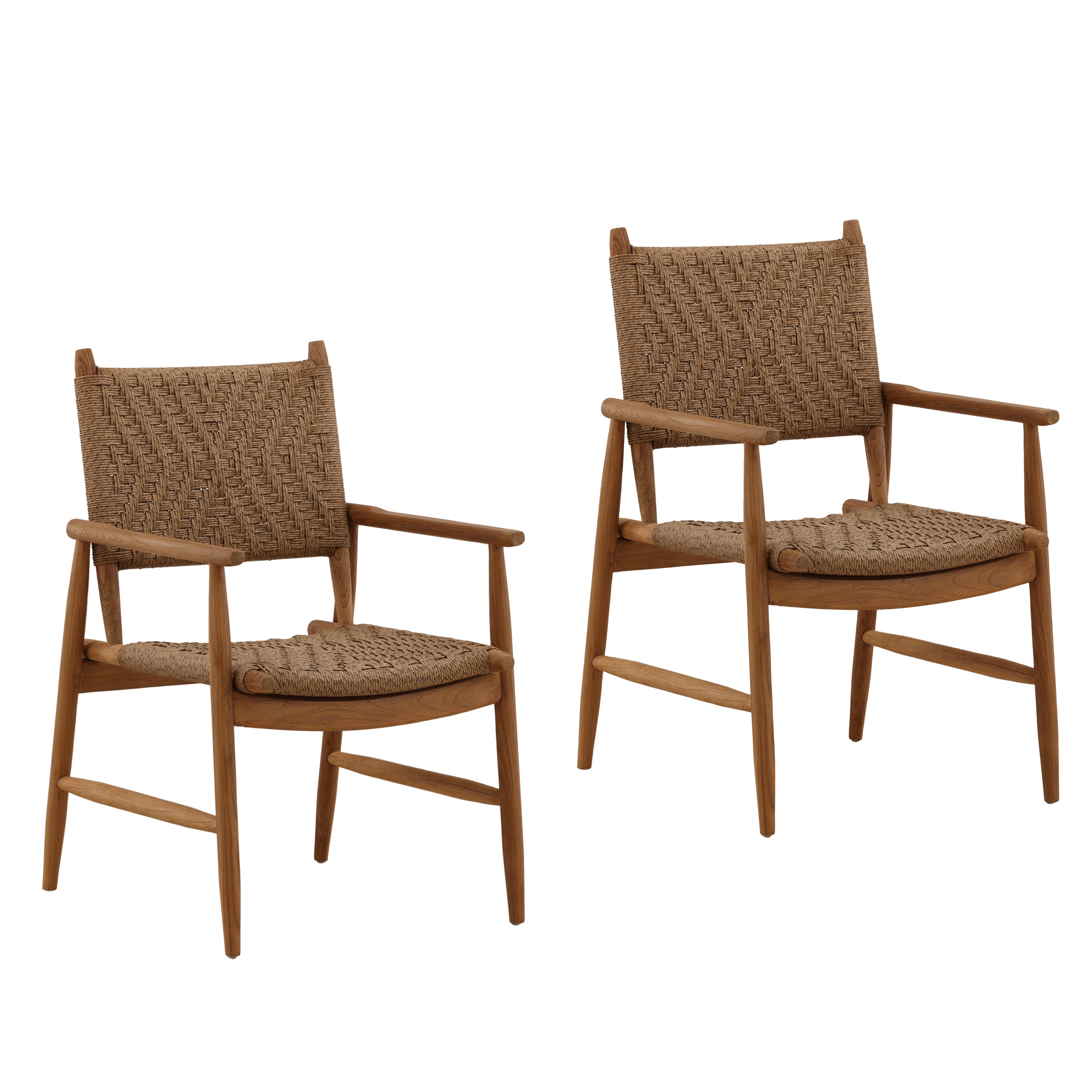 Araujo Outdoor Dining Chair Light Brown - Set of 2