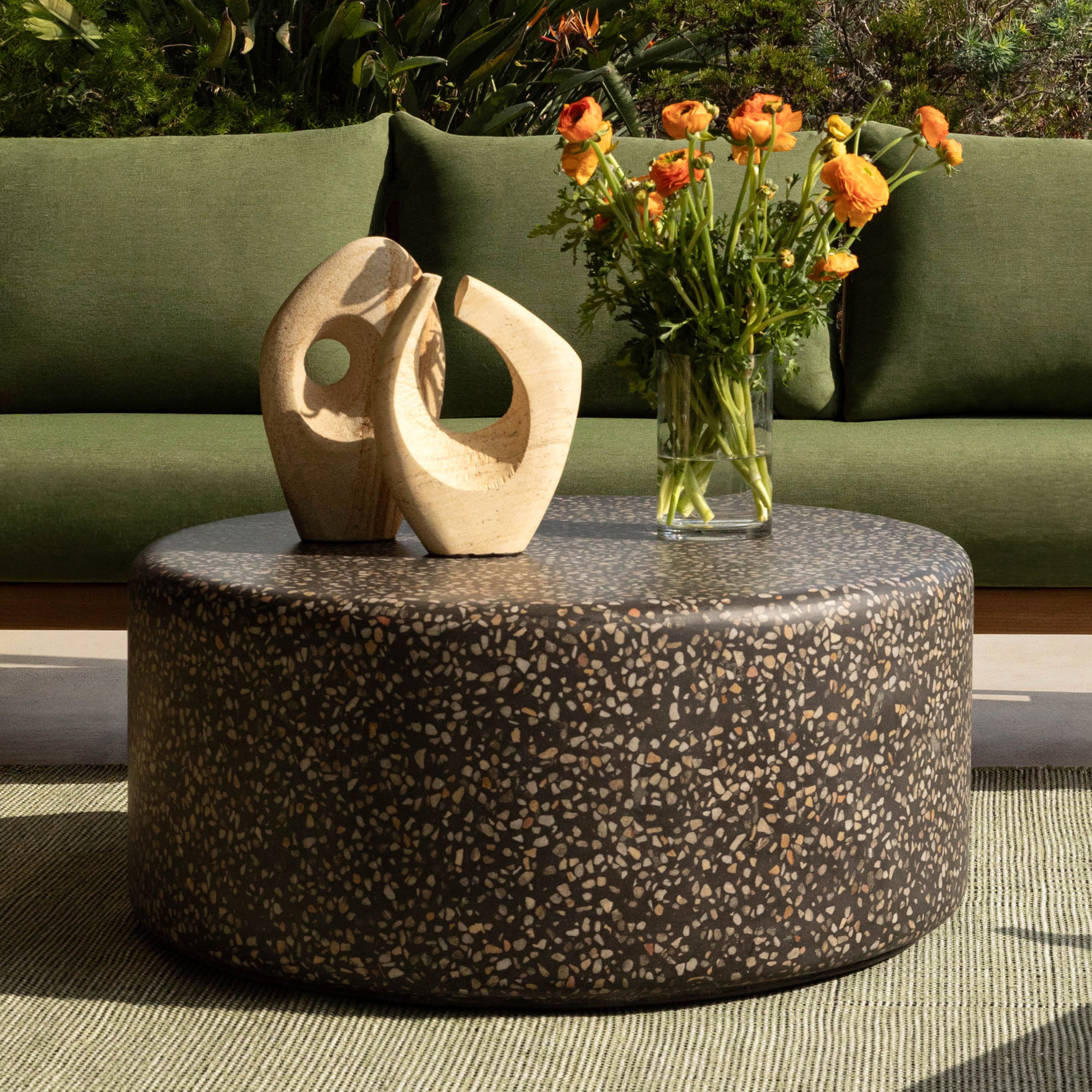 Demir Outdoor Coffee Table Black