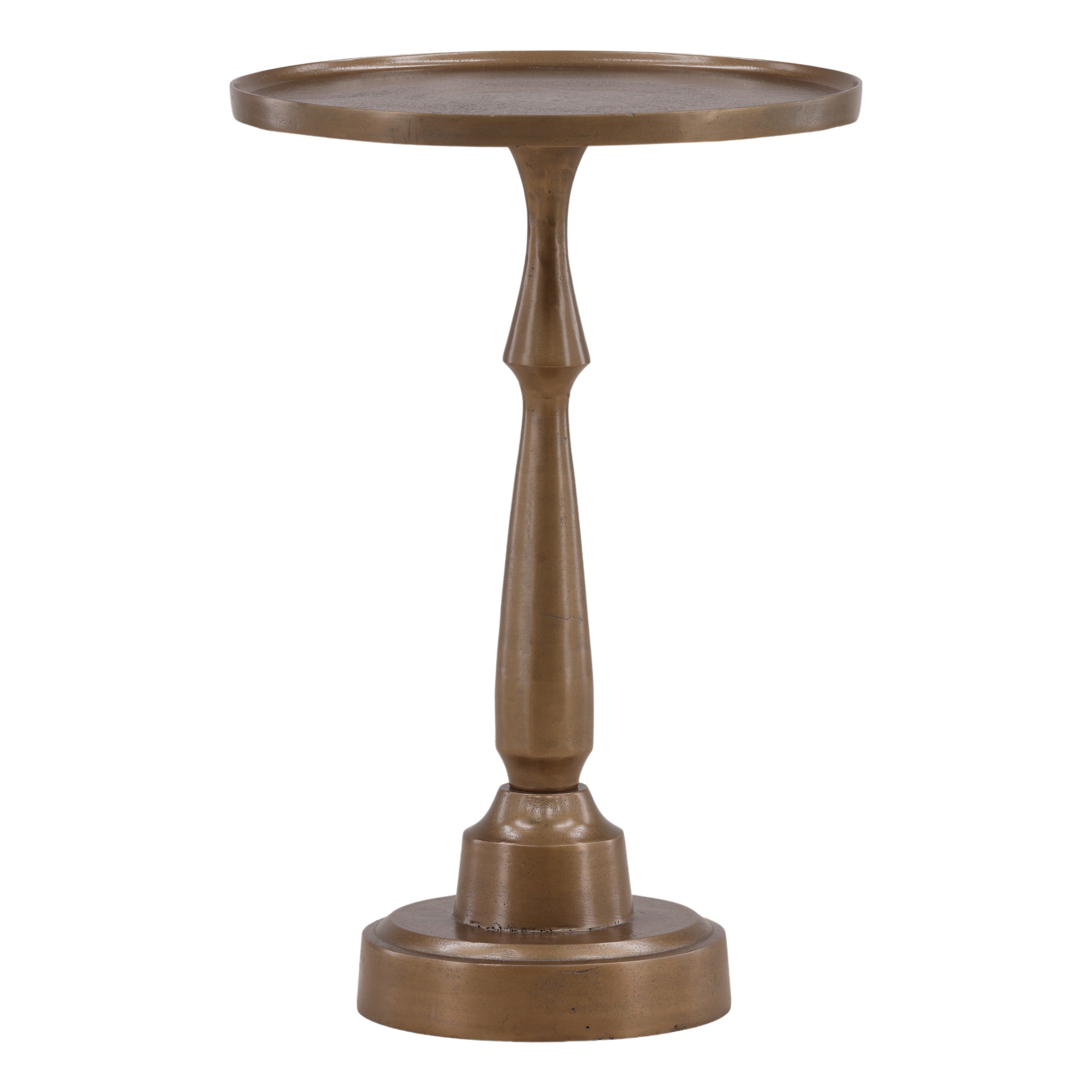 Lowri Large End Table - Antique Brass