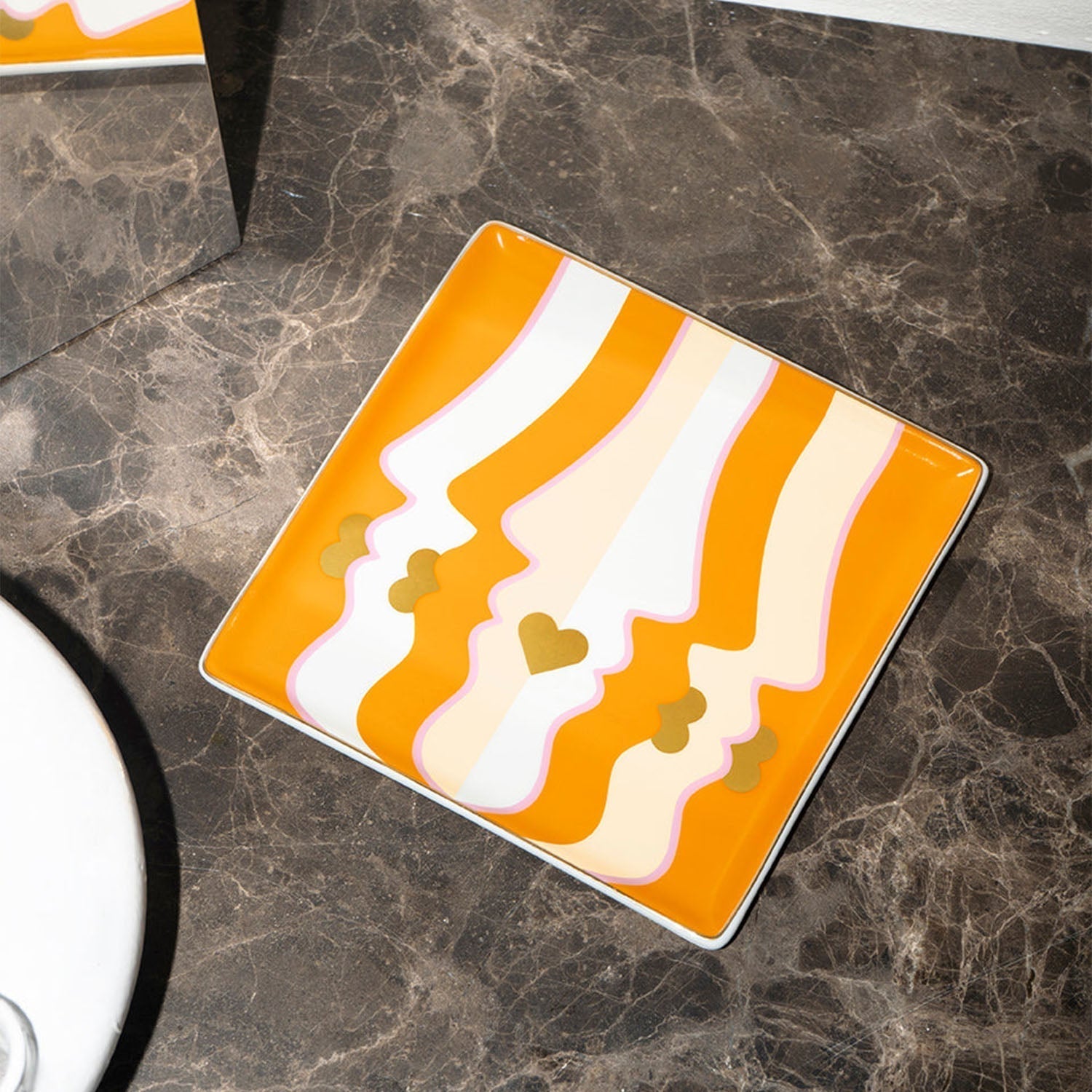 OCTAEVO Beso Ceramic Tray - Orange