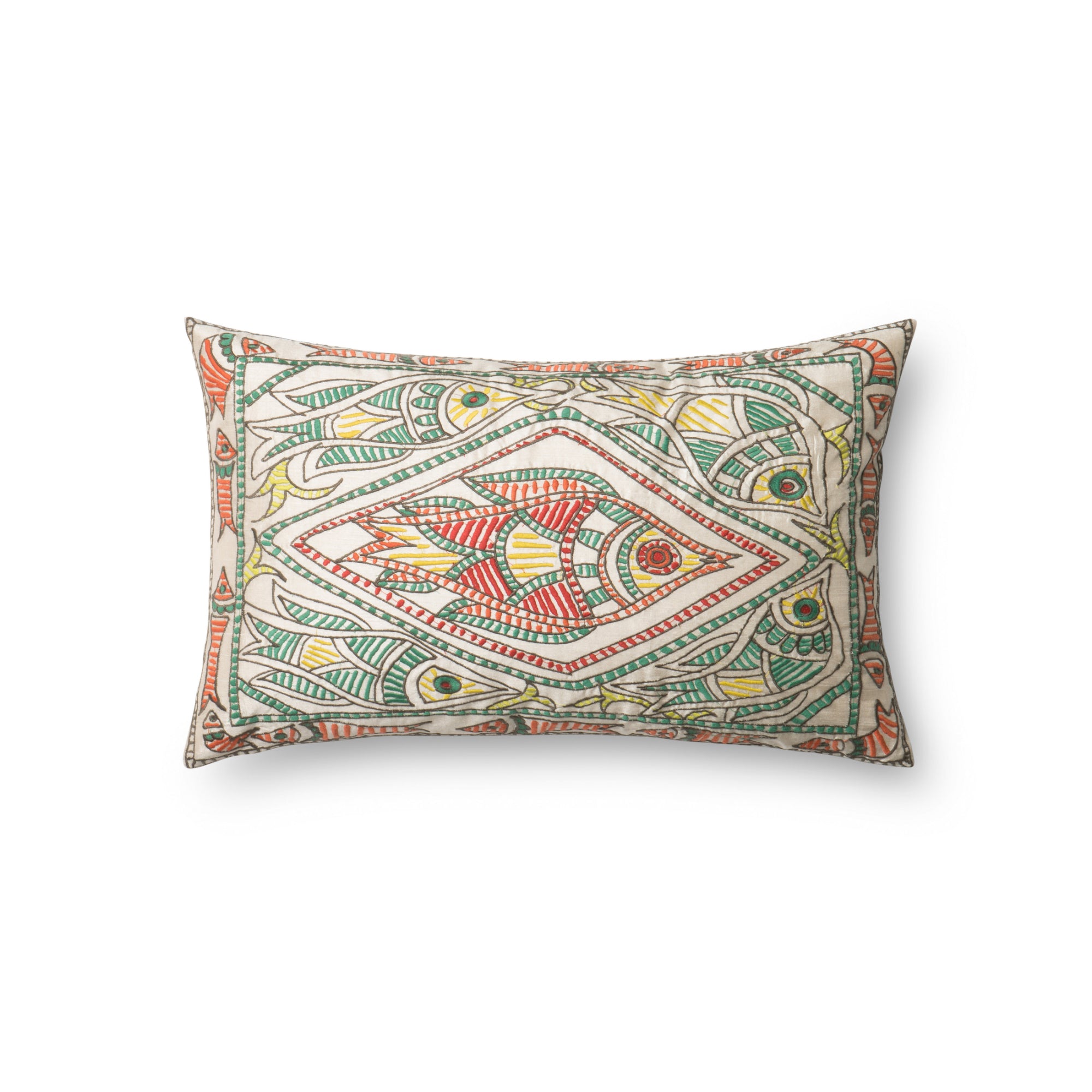 Loloi P0314 Multi 13" x 21" Cover with Down Pillow