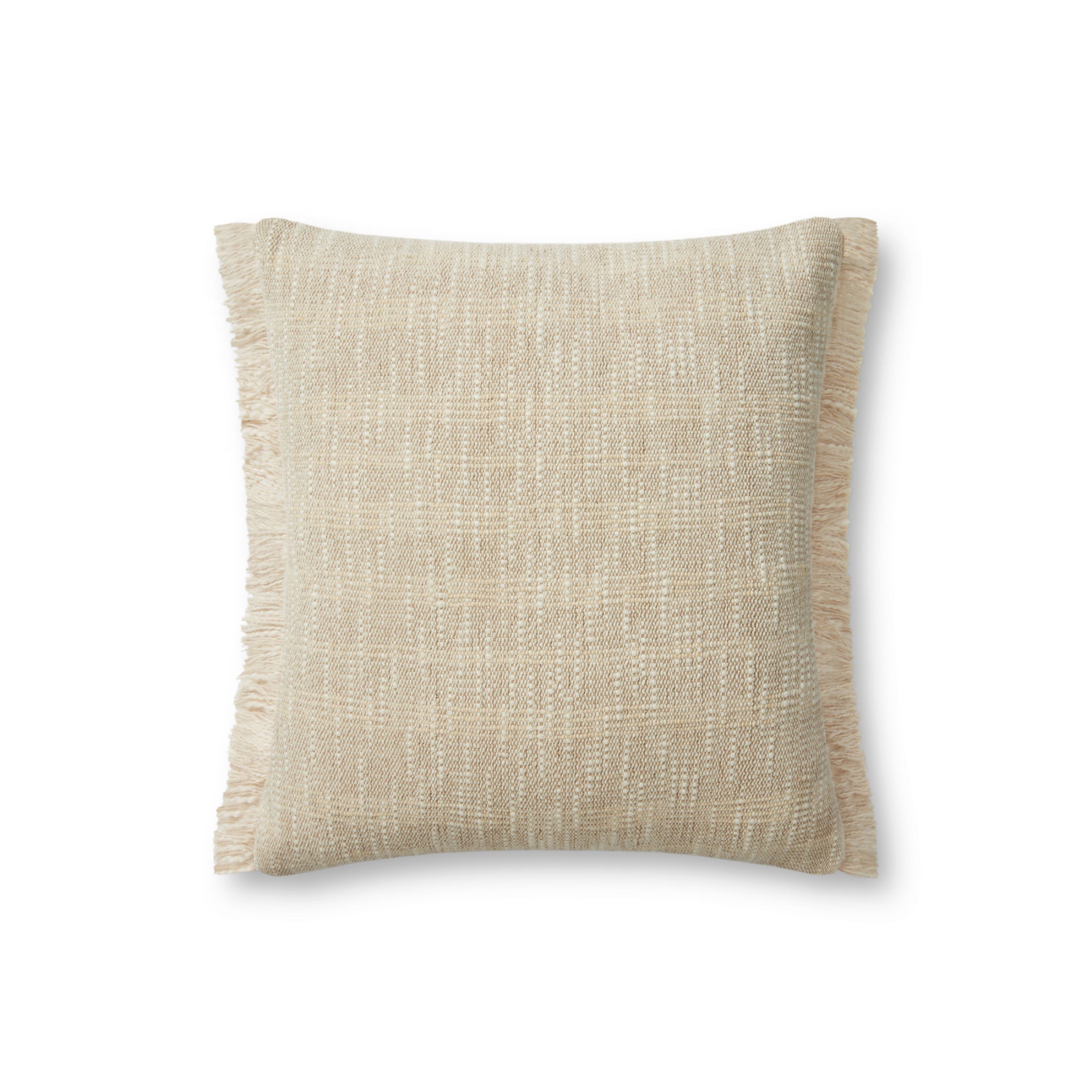 Angela Rose x Loloi Bella Sand/Natural 18'' x 18'' Cover with Down Pillow