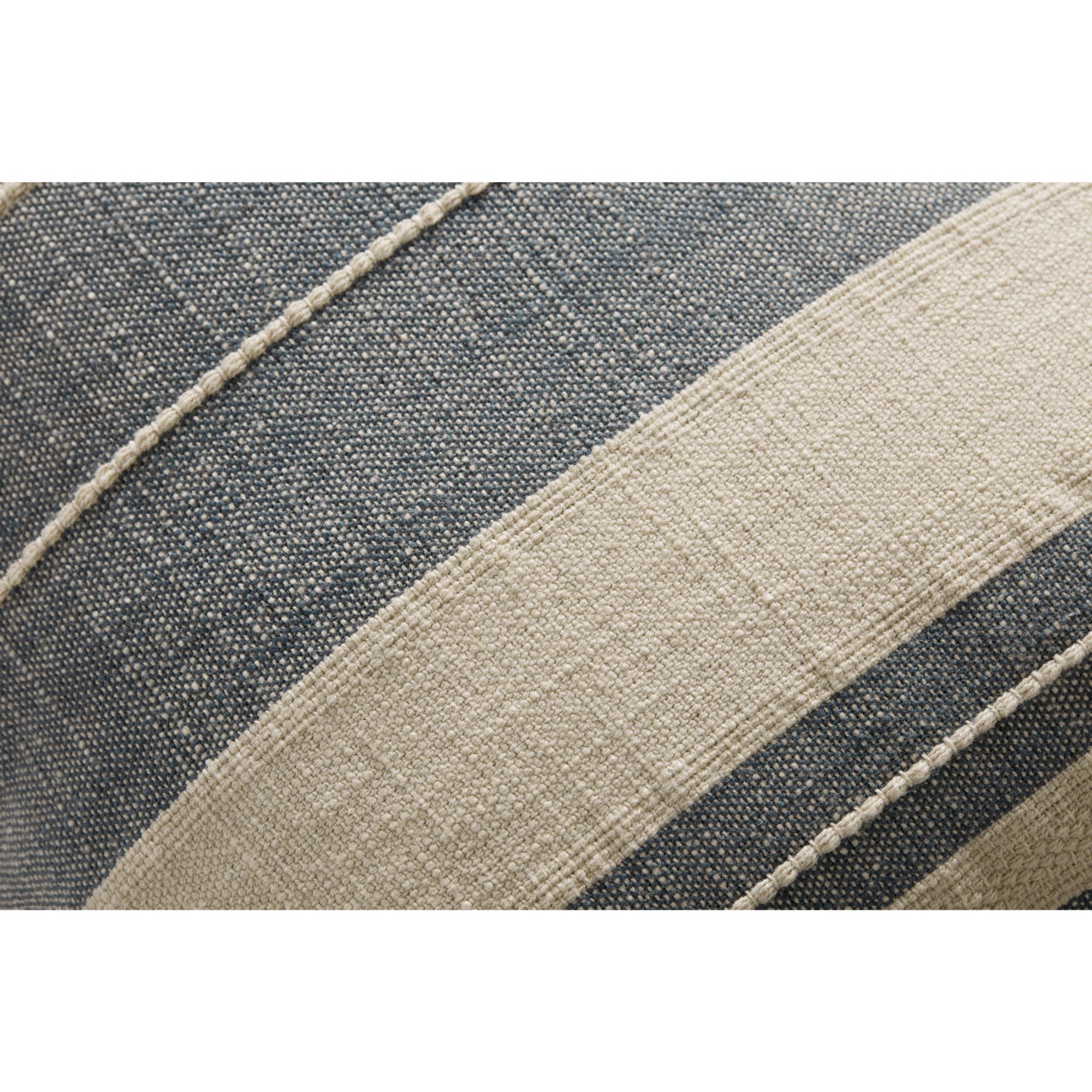 Angela Rose x Loloi Mia PAR0014 Ivory/Denim 13'' x 21'' Cover with Down Pillow