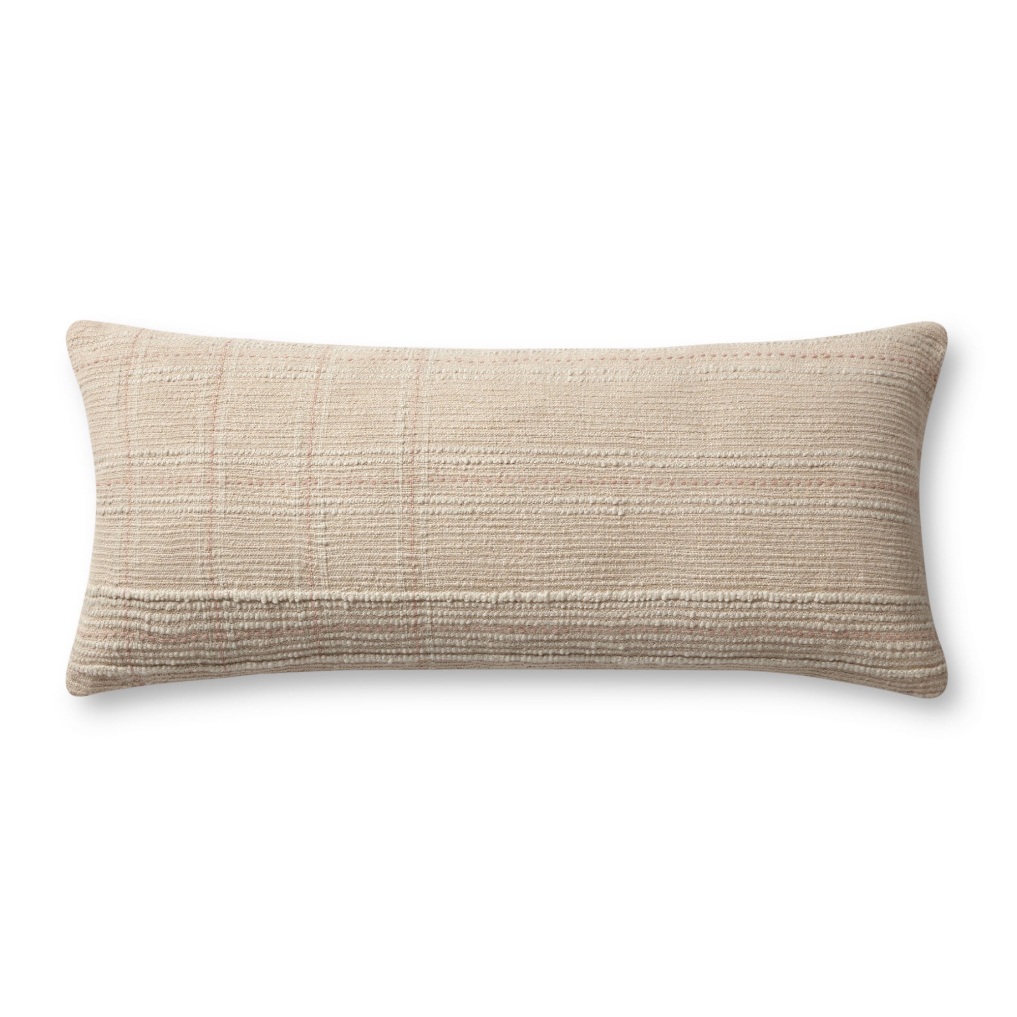 Angela Rose x Loloi Calista PAR0019 Ivory/Blush 13'' x 35'' Cover with Down Pillow