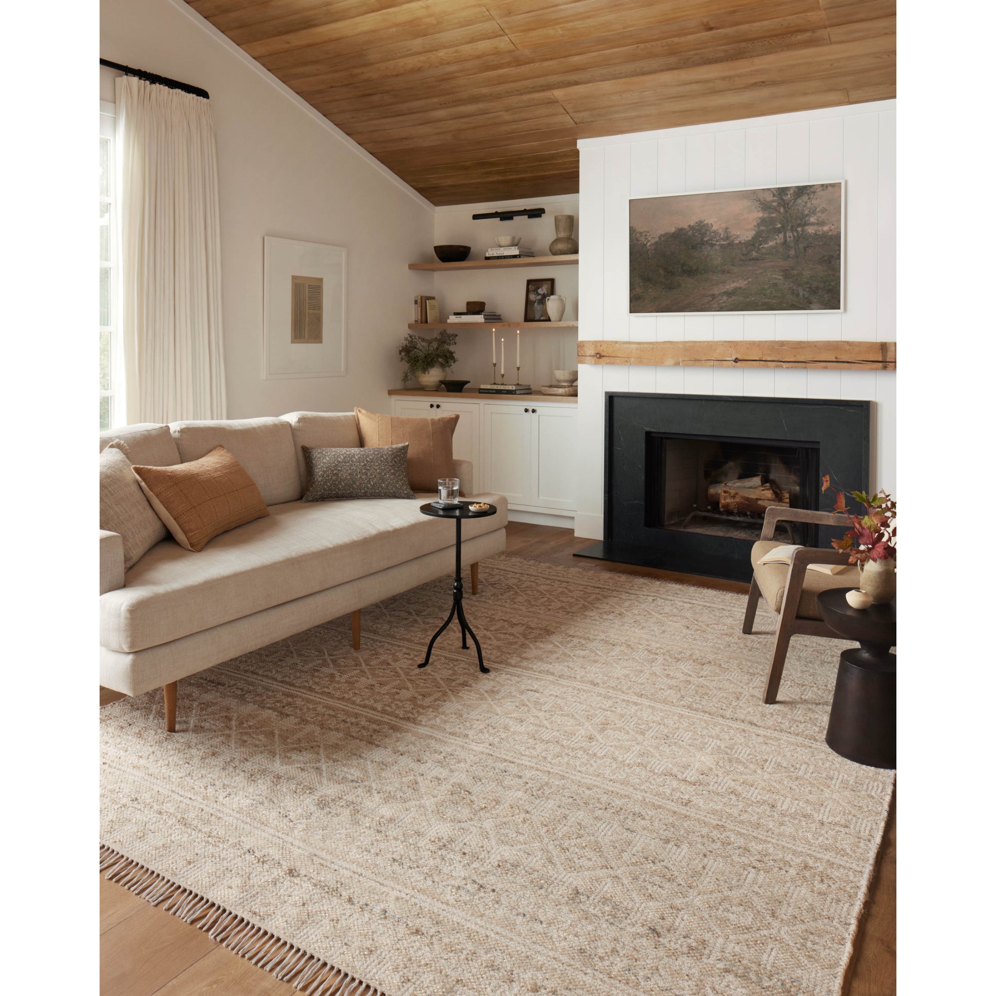 Angela Rose x Loloi Nadine PAR0020 Terracotta 22'' x 22'' Cover with Down Pillow