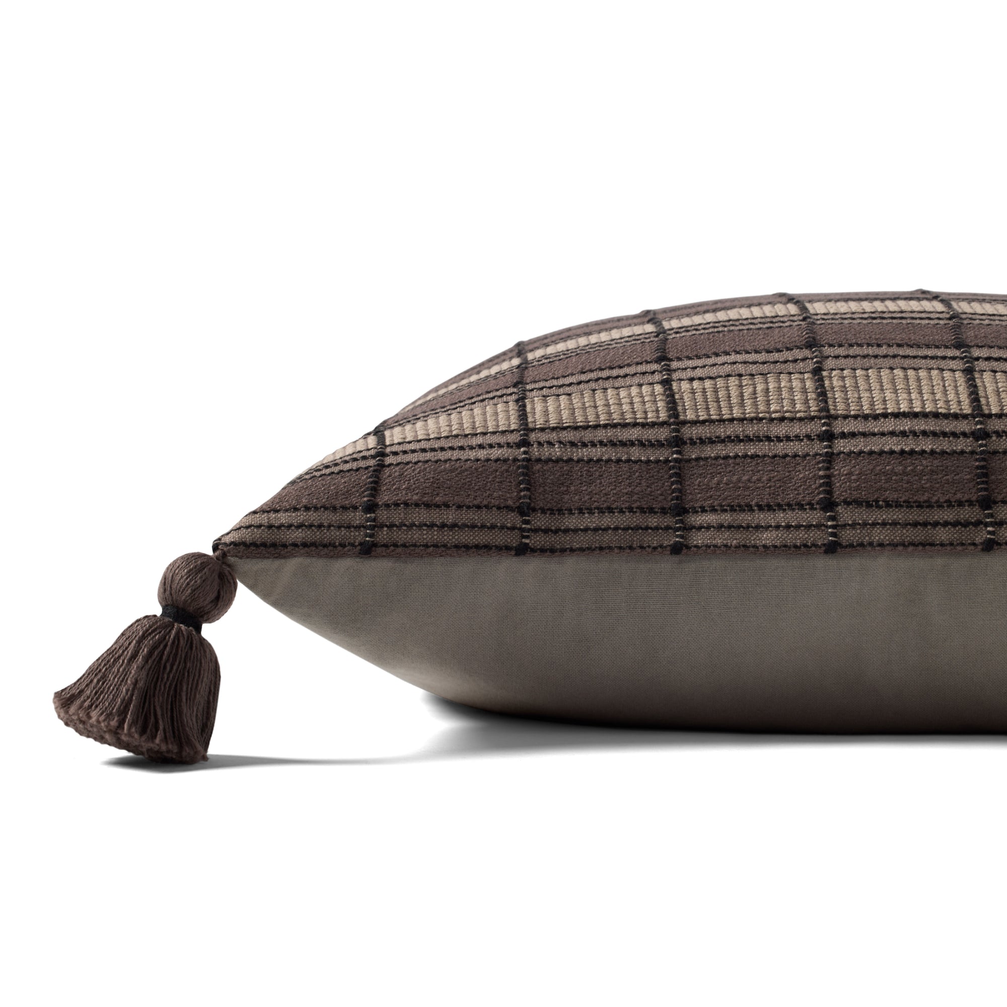Brigette Romanek PBR0001 Brown/Beige 22'' x 22'' Cover with Down Pillow