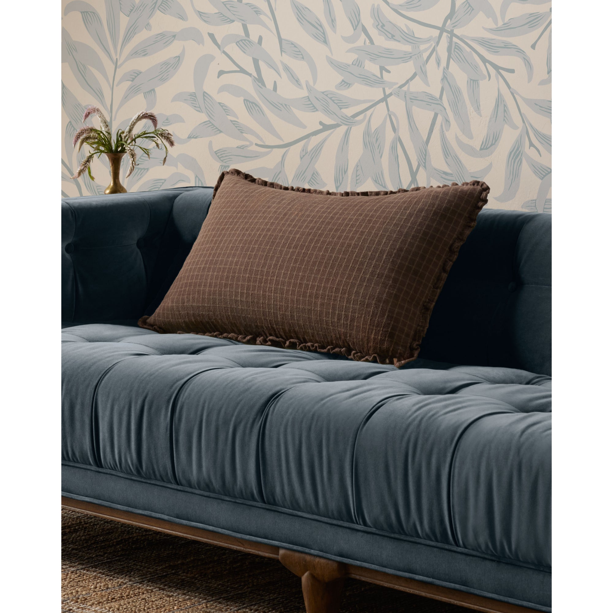 Chris Loves Julia x Loloi Dinah Chocolate /Latte 16'' x 26'' Cover with Down Pillow