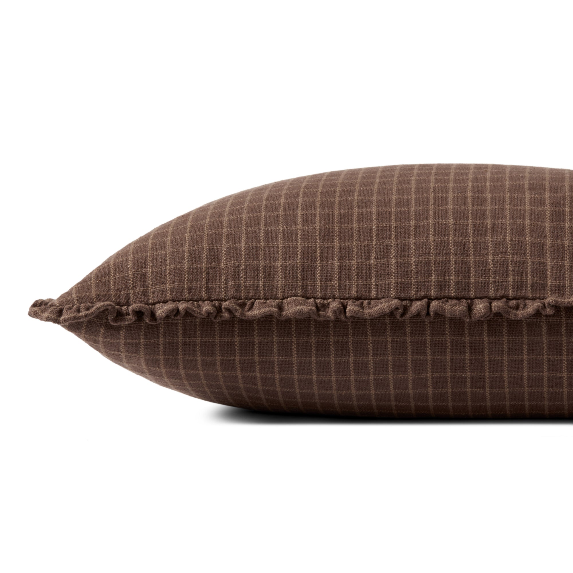 Chris Loves Julia x Loloi Dinah Chocolate /Latte 16'' x 26'' Cover with Down Pillow