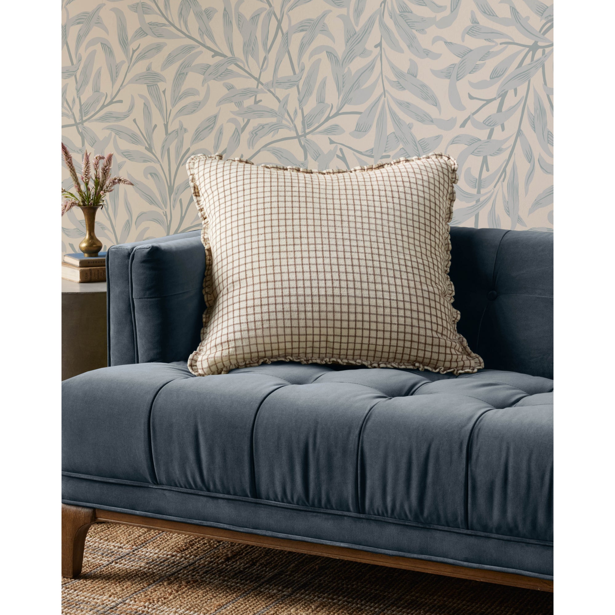 Chris Loves Julia x Loloi Dinah Ivory /Earth 22'' x 22'' Cover with Down Pillow
