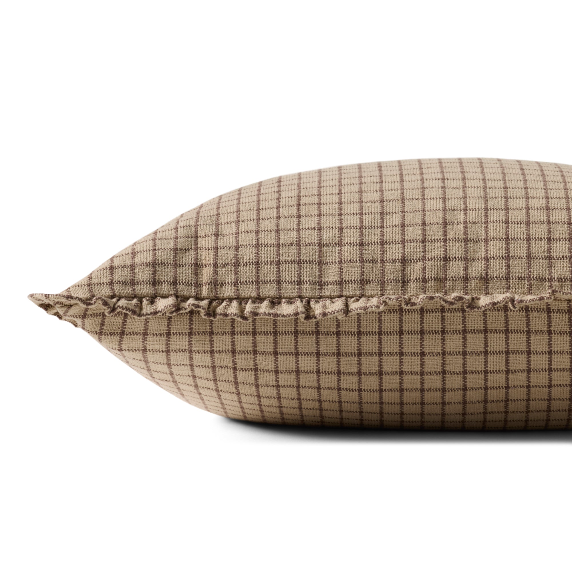 Chris Loves Julia x Loloi Dinah Mushroom 22'' x 22'' Cover with Down Pillow
