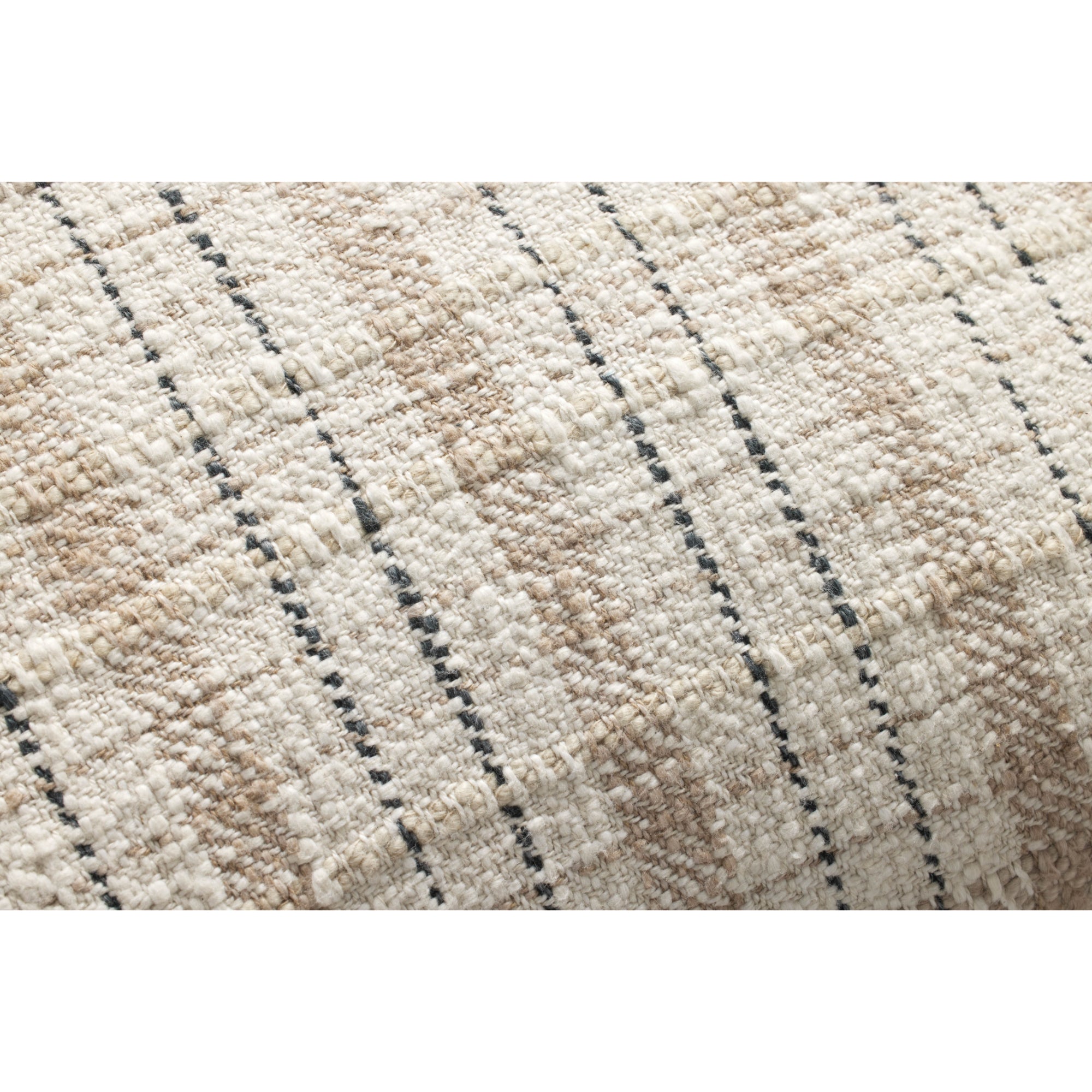 Chris Loves Julia x Loloi Cricket Beige /Black 22'' x 22'' Cover with Down Pillow