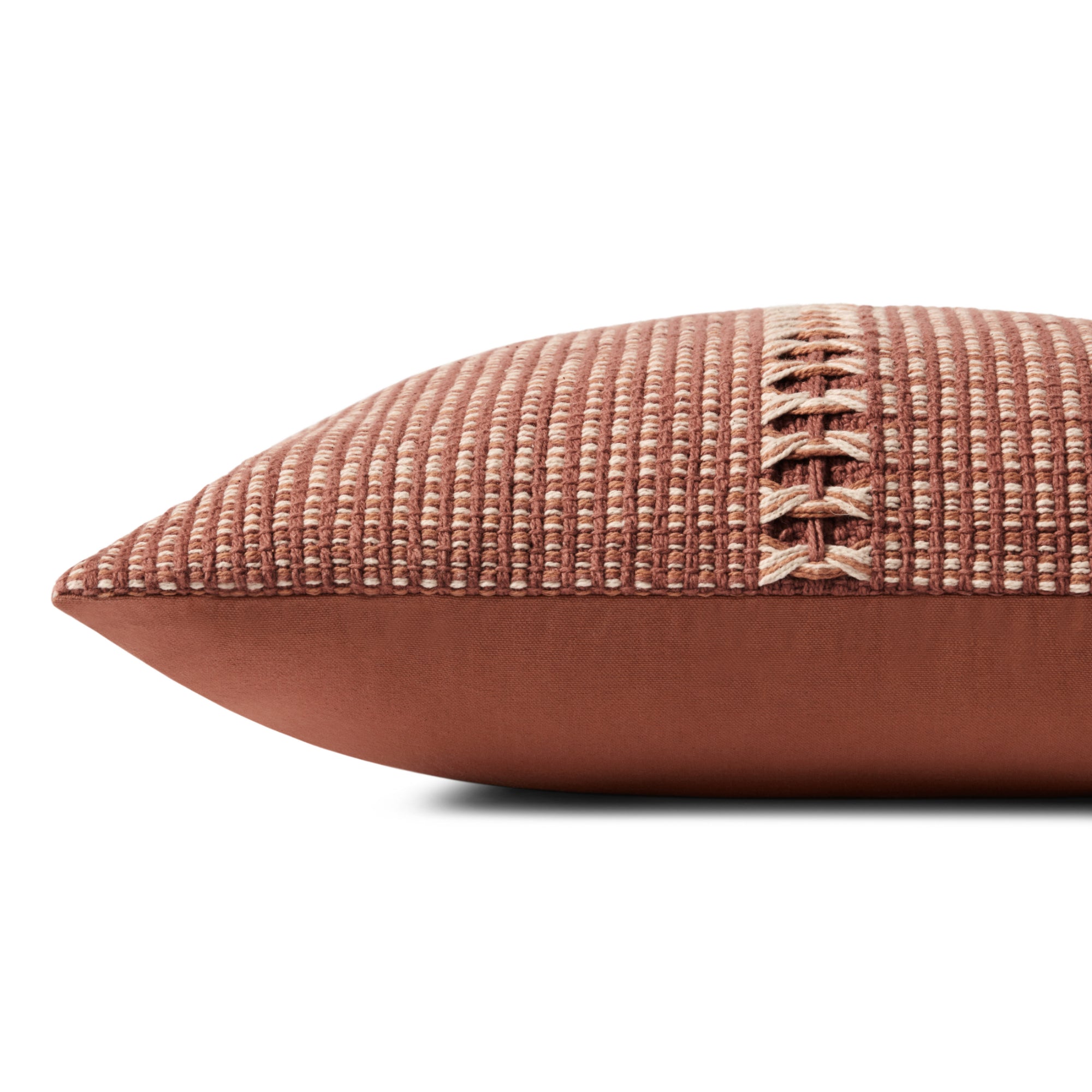 Chris Loves Julia x Loloi Harvey Rust /Multi 18'' x 18'' Cover with Down Pillow