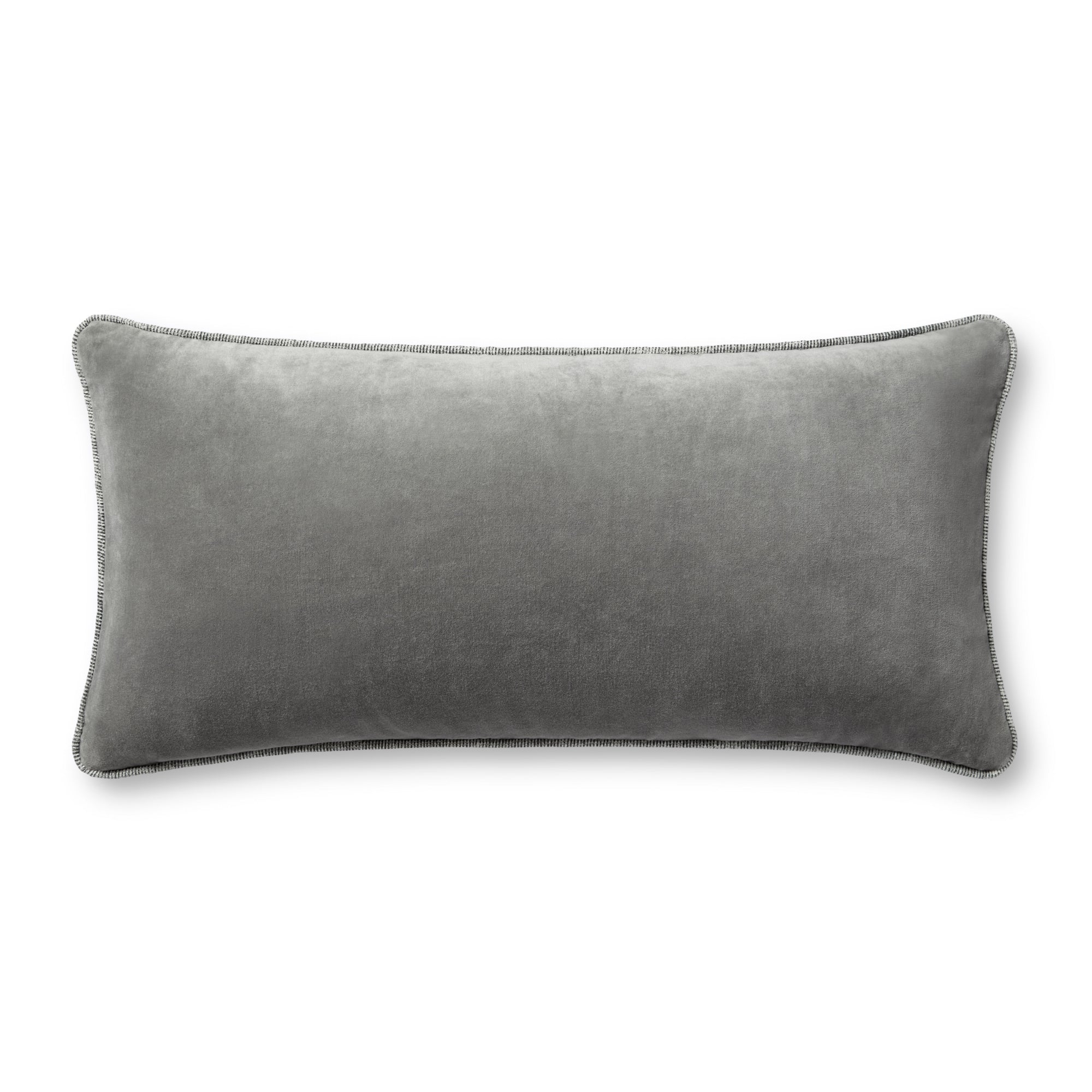 Chris Loves Julia x Loloi Liza Grey 12'' x 27'' Cover with Down Pillow