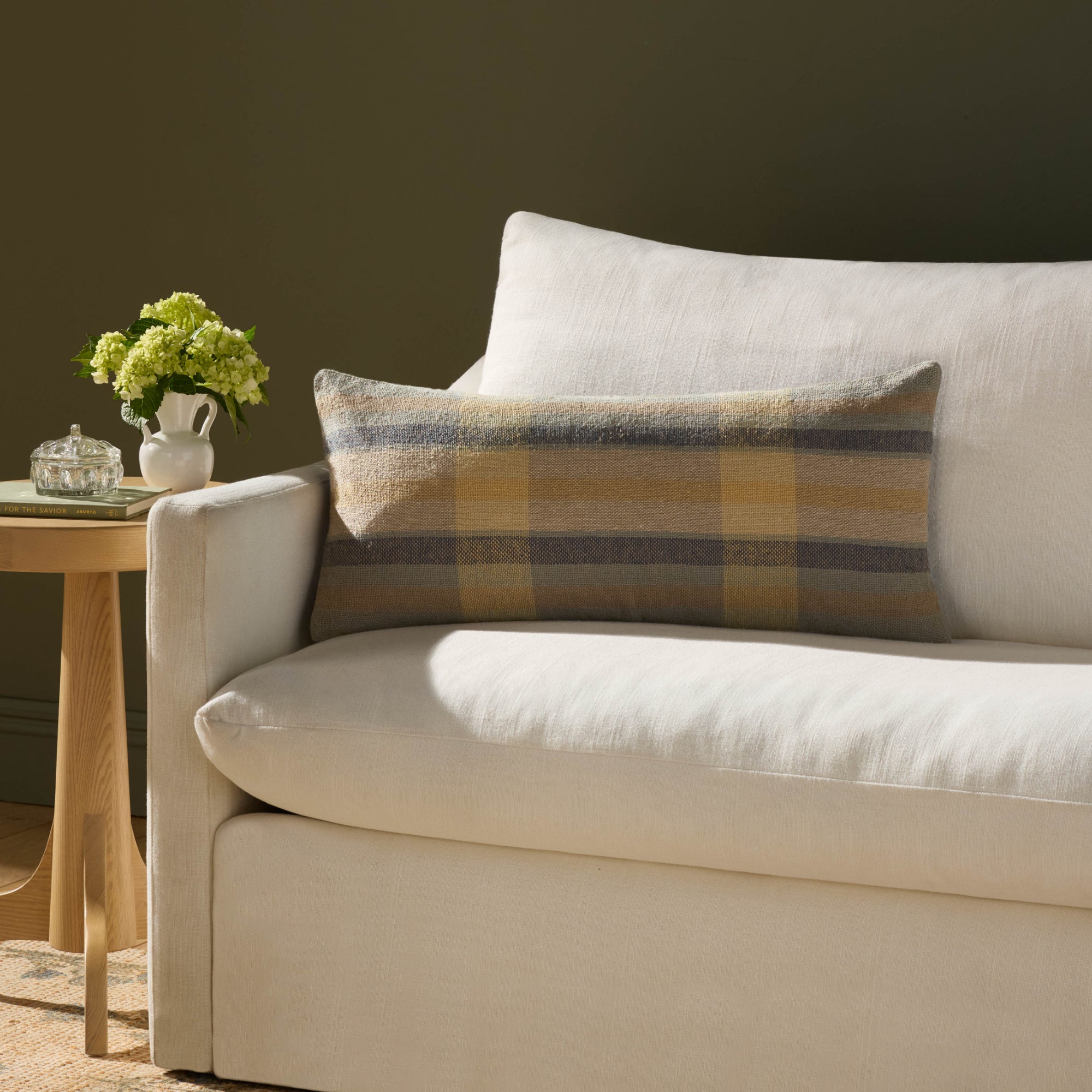 Chris Loves Julia x Loloi Andi Yellow/Blue 12" x 27" Cover with Down Pillow