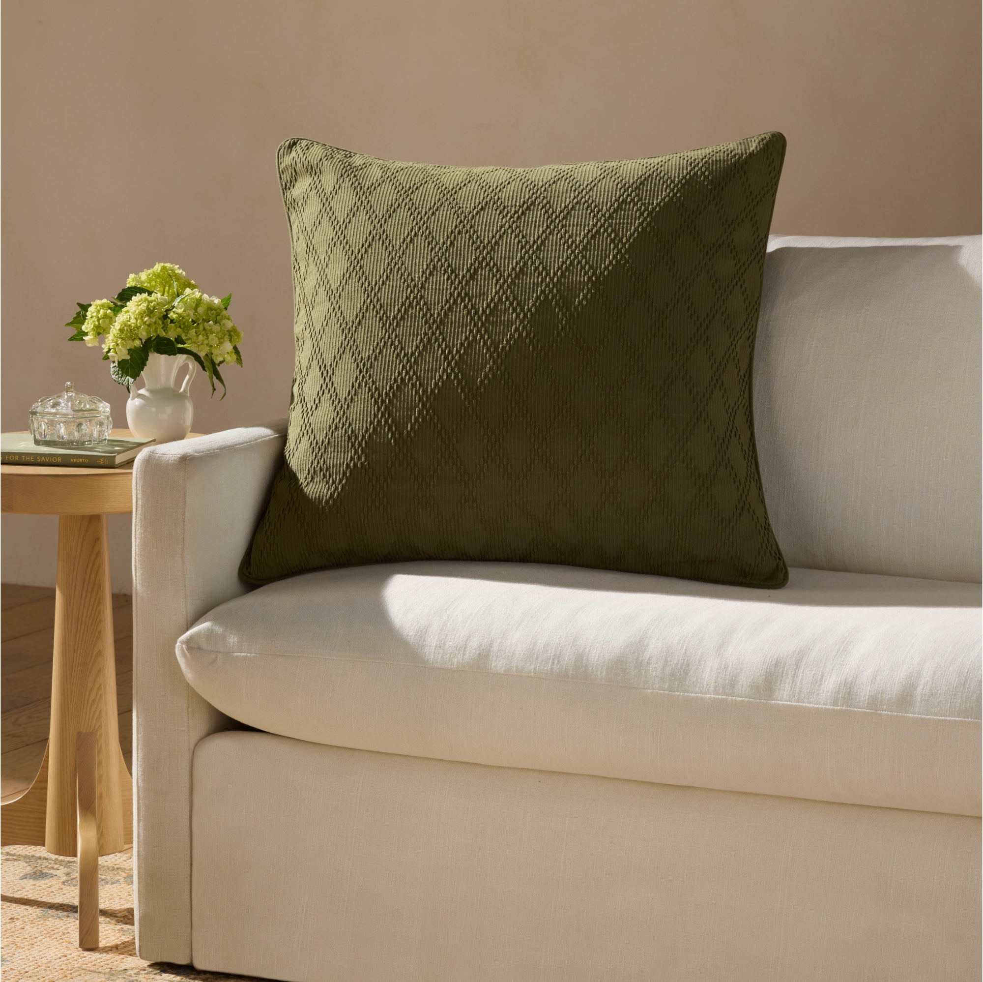 Chris Loves Julia x Loloi Cary 26" x 26" Cover with Down Pillow