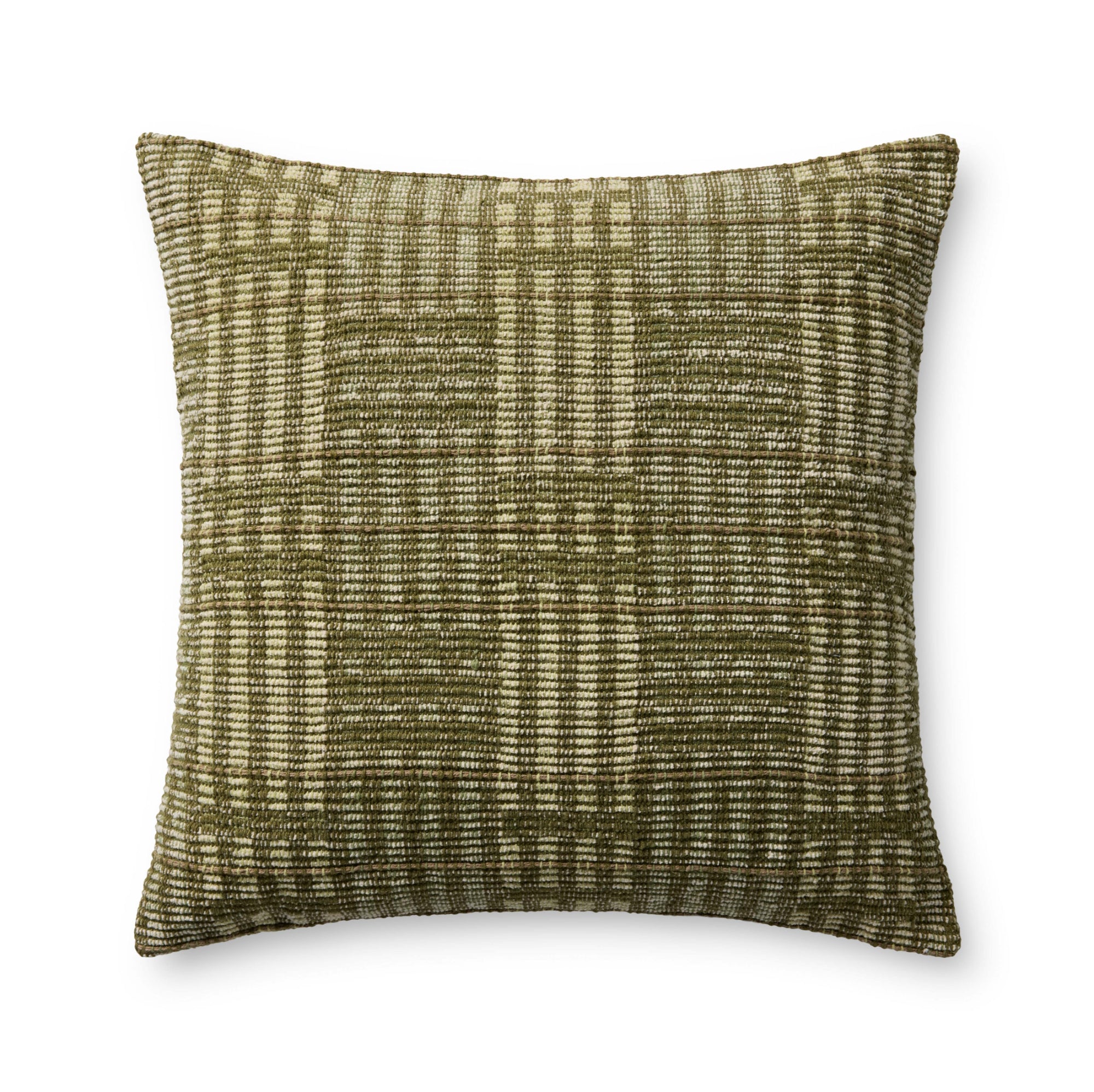 Chris Loves Julia x Loloi Vinnie Green 22" x 22" Cover with Down Pillow