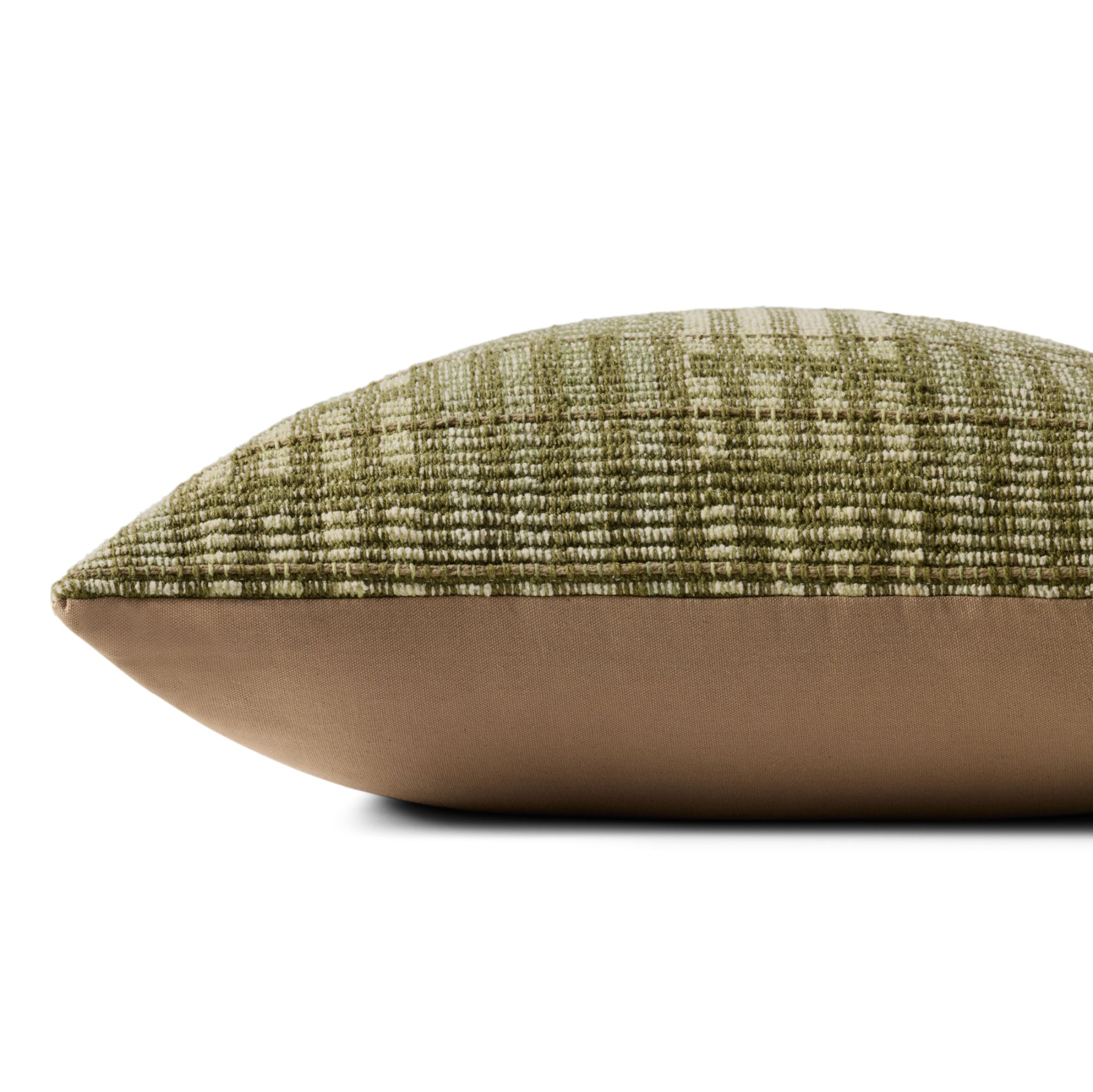 Chris Loves Julia x Loloi Vinnie Green 22" x 22" Cover with Down Pillow