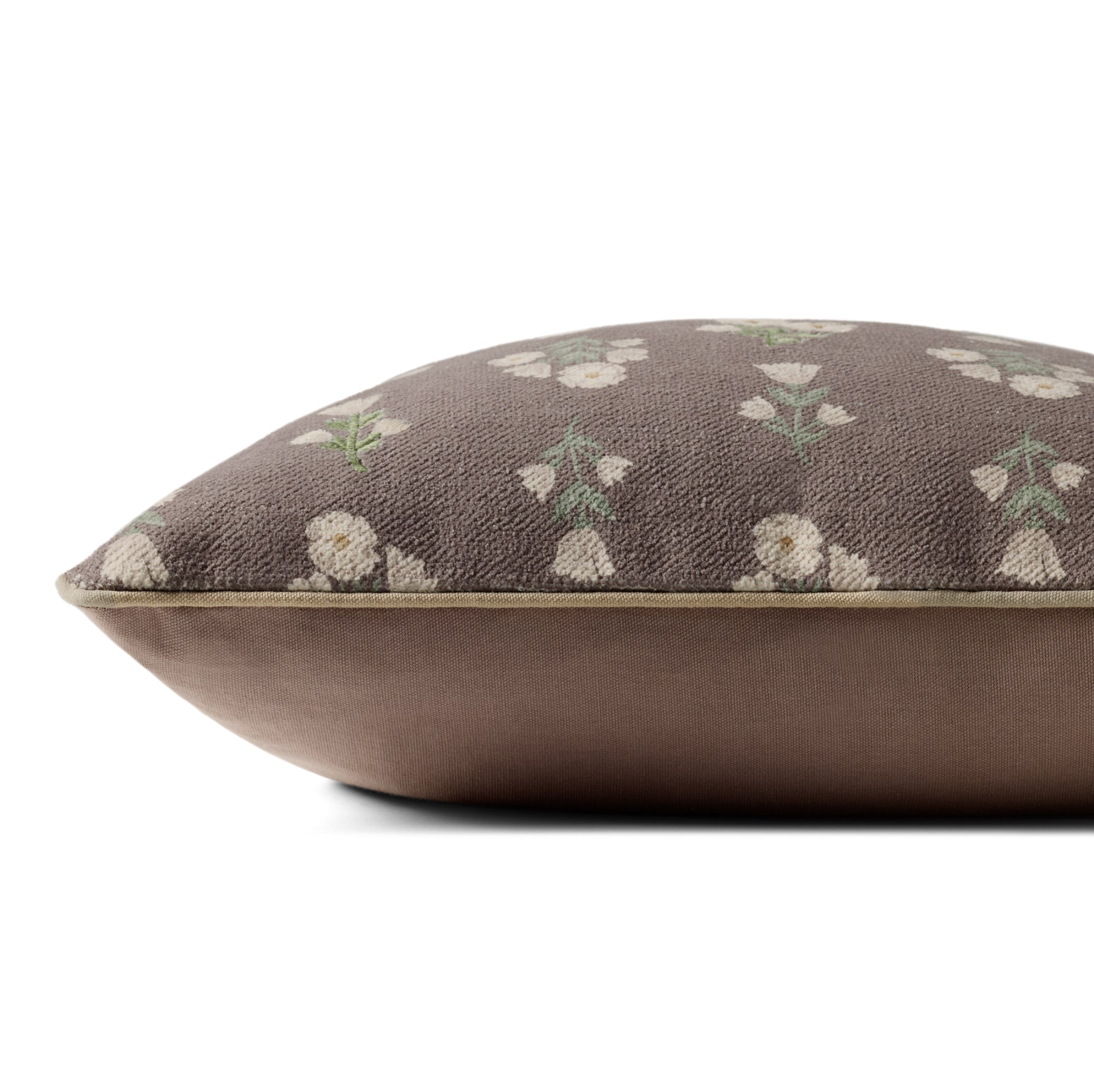 Chris Loves Julia x Loloi Posie Mauve/Multi 20" x 20" Cover with Down Pillow