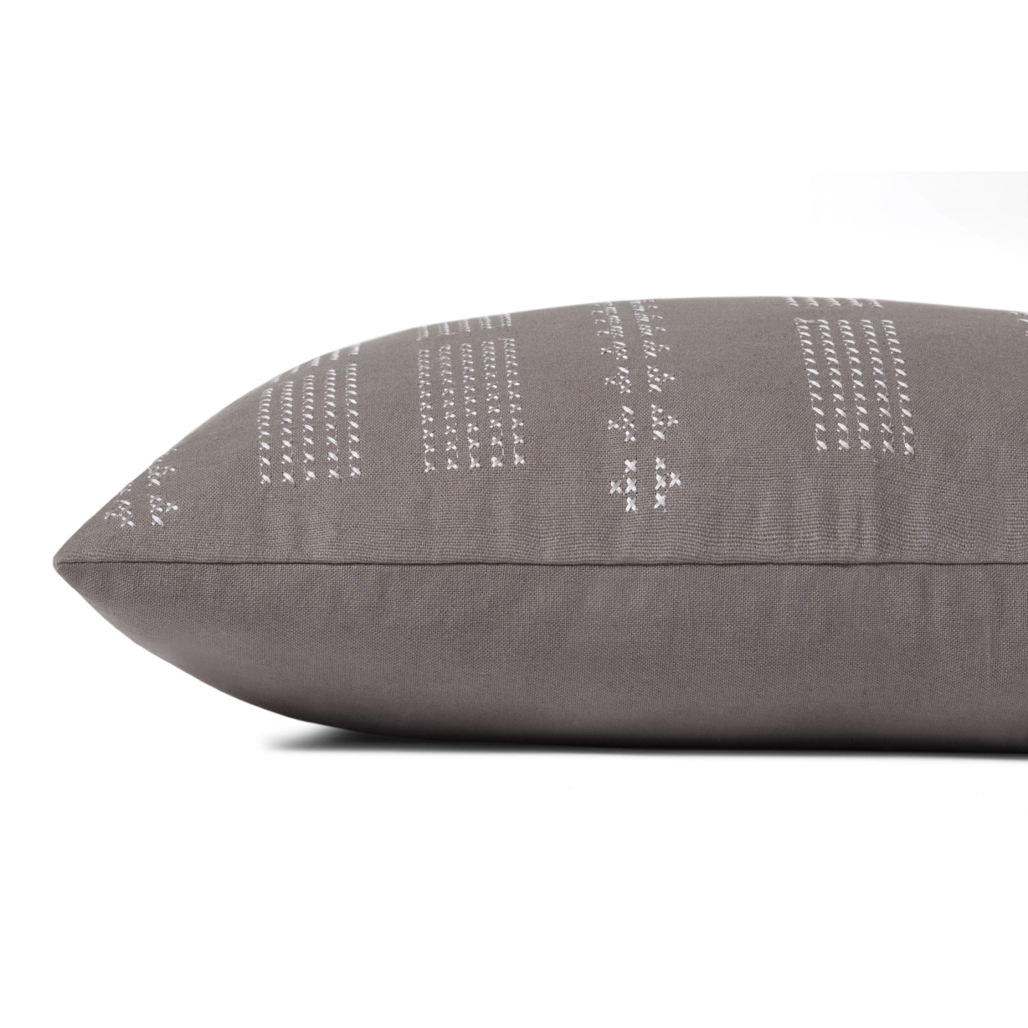 Jean Stoffer x Loloi William Grey 13'' x 21'' Cover with Down Pillow