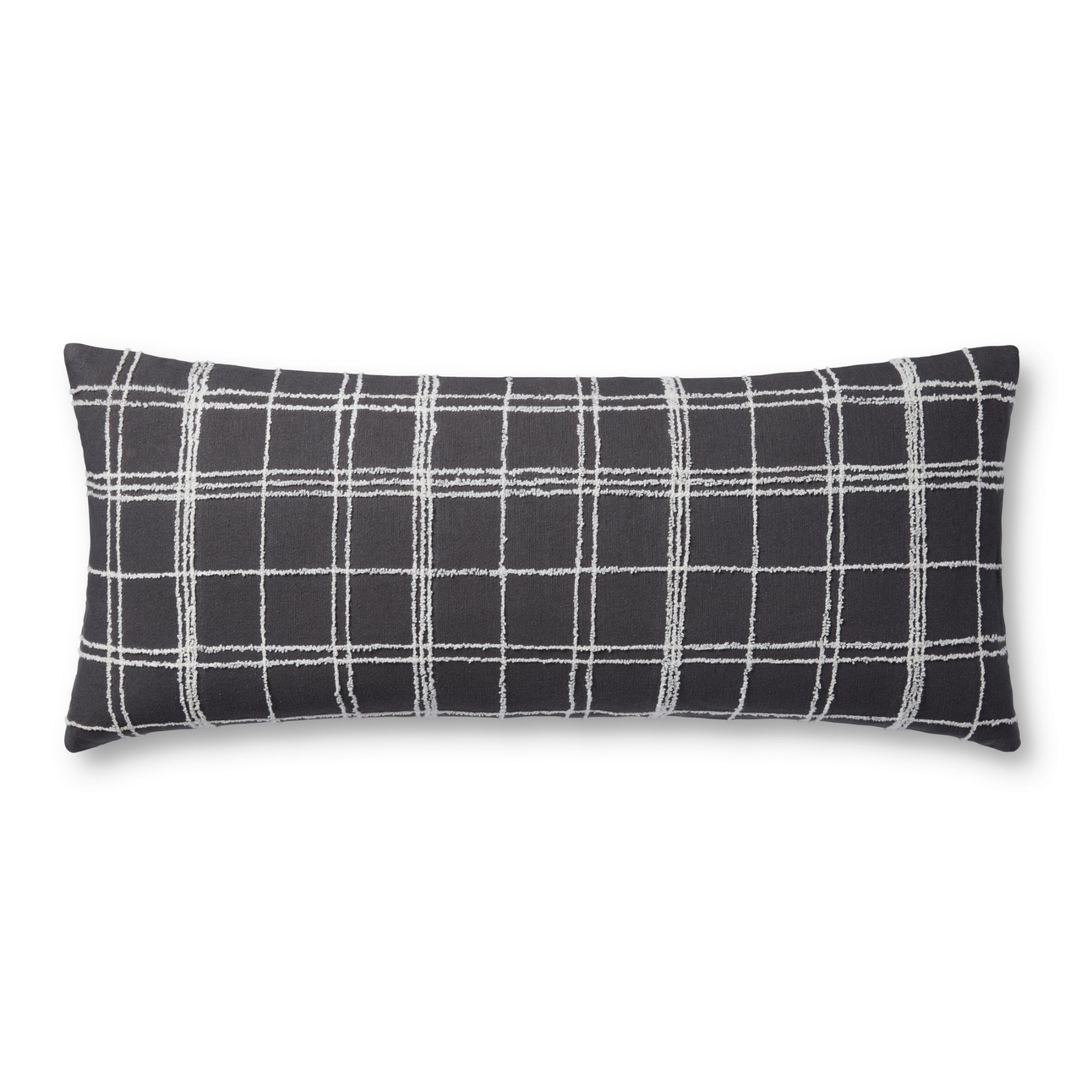 Jean Stoffer x Loloi Bernadette Graphite/Ivory 13'' x 35'' Cover with Down Pillow