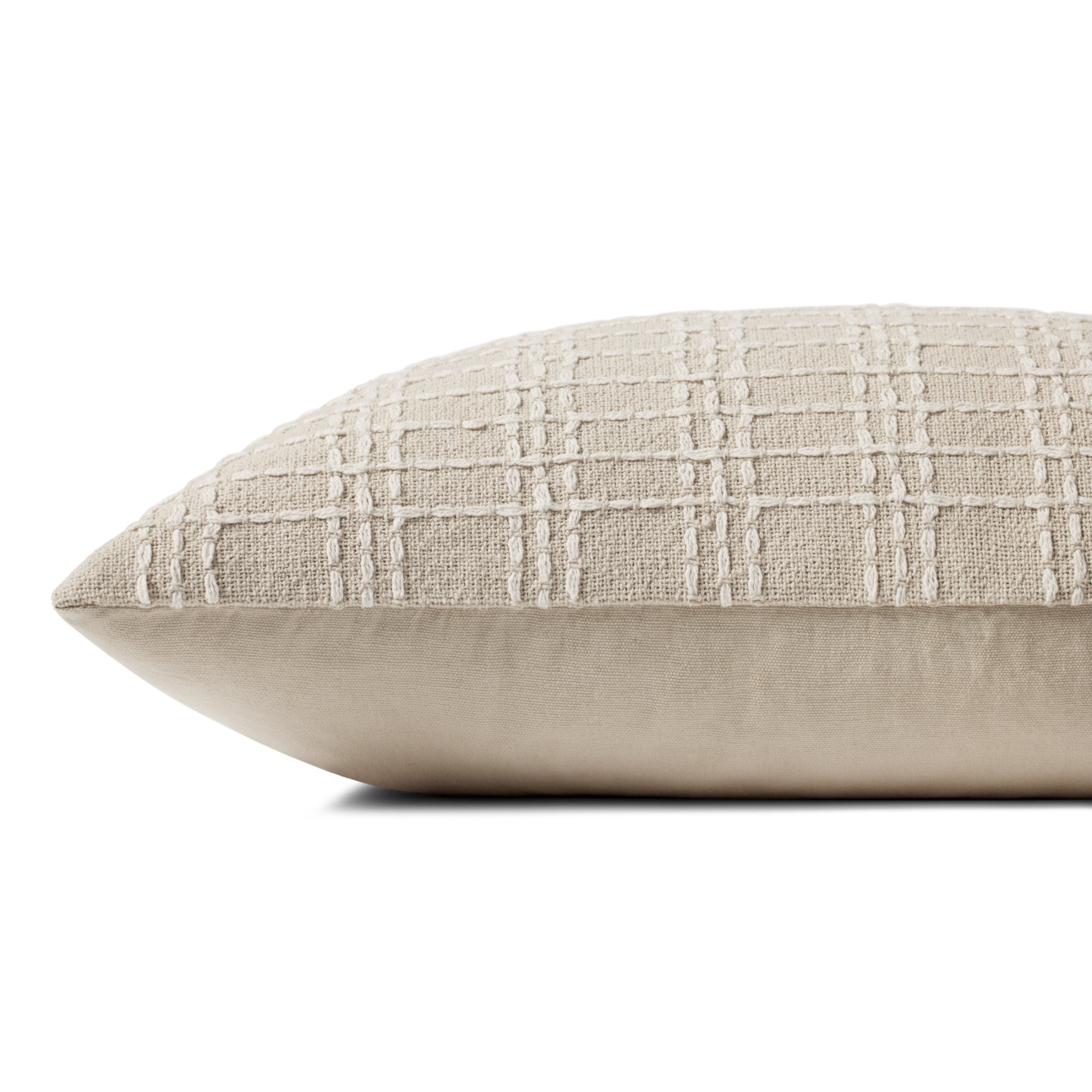Jean Stoffer x Loloi PJS0017 Beige/Ivory 16'' x 26'' Cover with Down Pillow