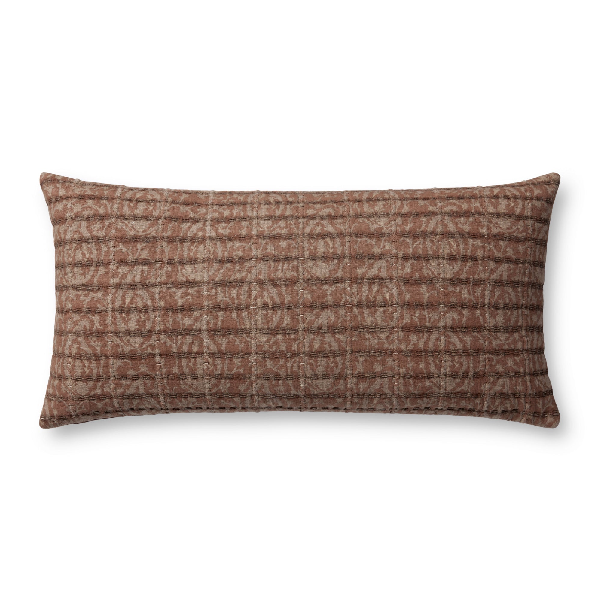 Jean Stoffer x Loloi PJS0020 Clay 13'' x 35'' Cover with Down Pillow