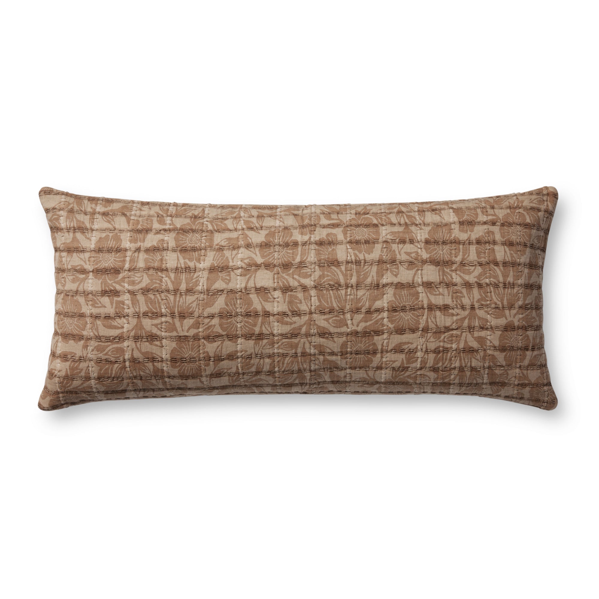 Jean Stoffer x Loloi PJS0022 Cinnamon 12'' x 27'' Cover with Down Pillow