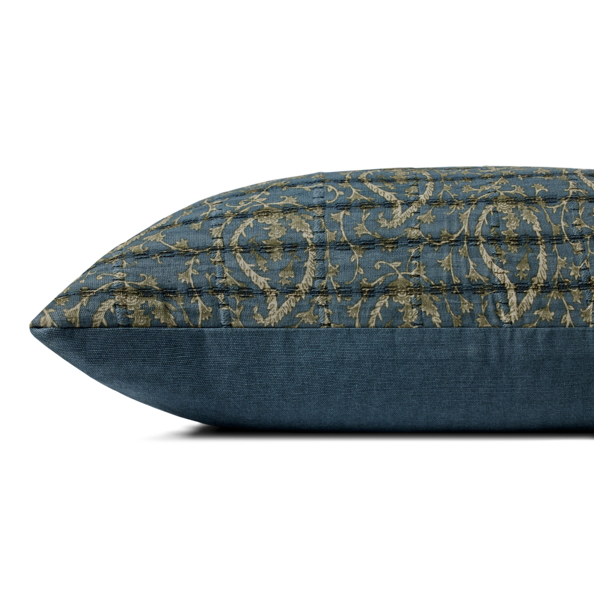 Jean Stoffer x Loloi PJS0025 Blue/Green 13'' x 21'' Cover with Down Pillow