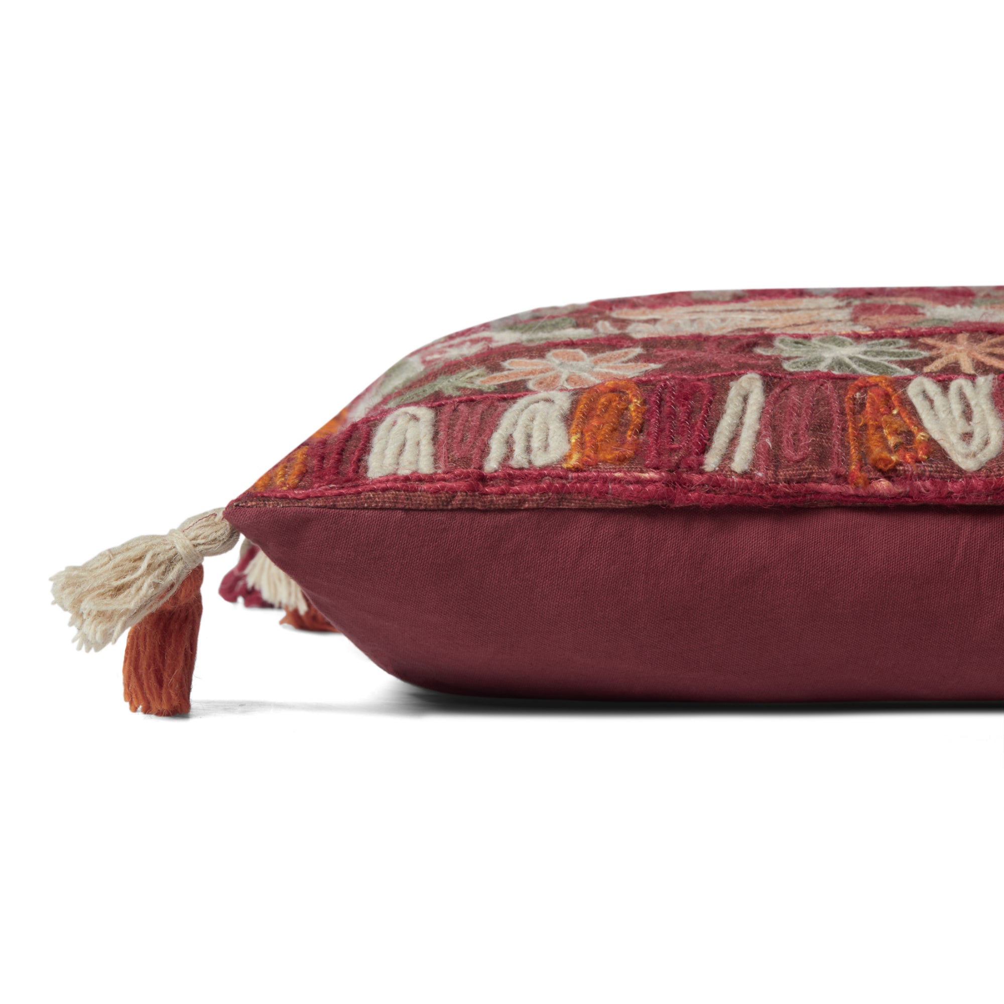 Loloi PLL0014 Pink/Multi 22" x 22" Cover with Down Pillow